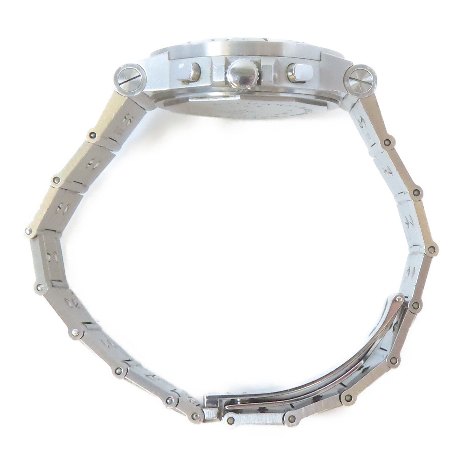 BVLGARI Diagono不鏽鋼手錶自動機芯藍色#18.5cm