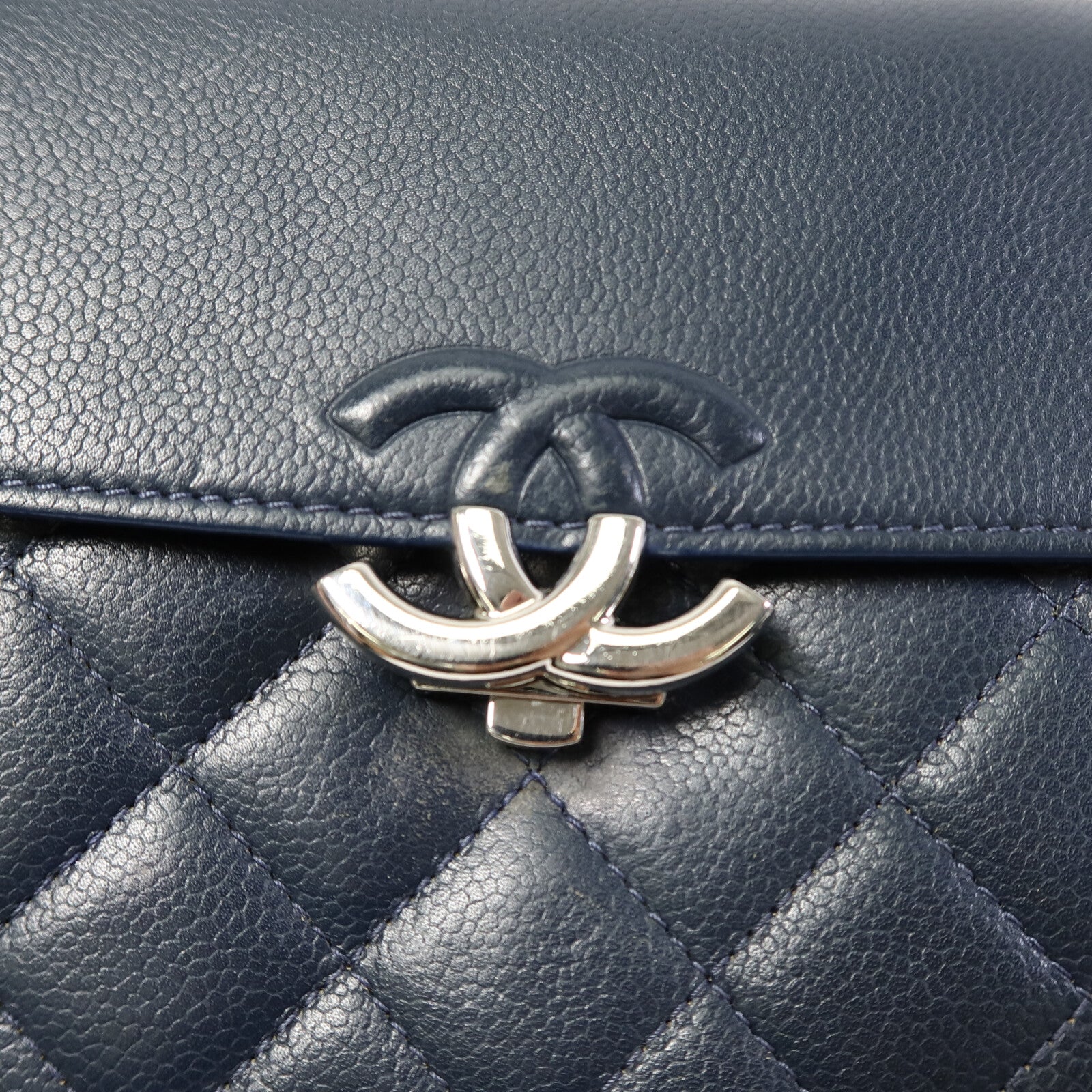 CHANEL 牛皮皮革Chain Shoulder鏈帶手挽肩背兩用袋