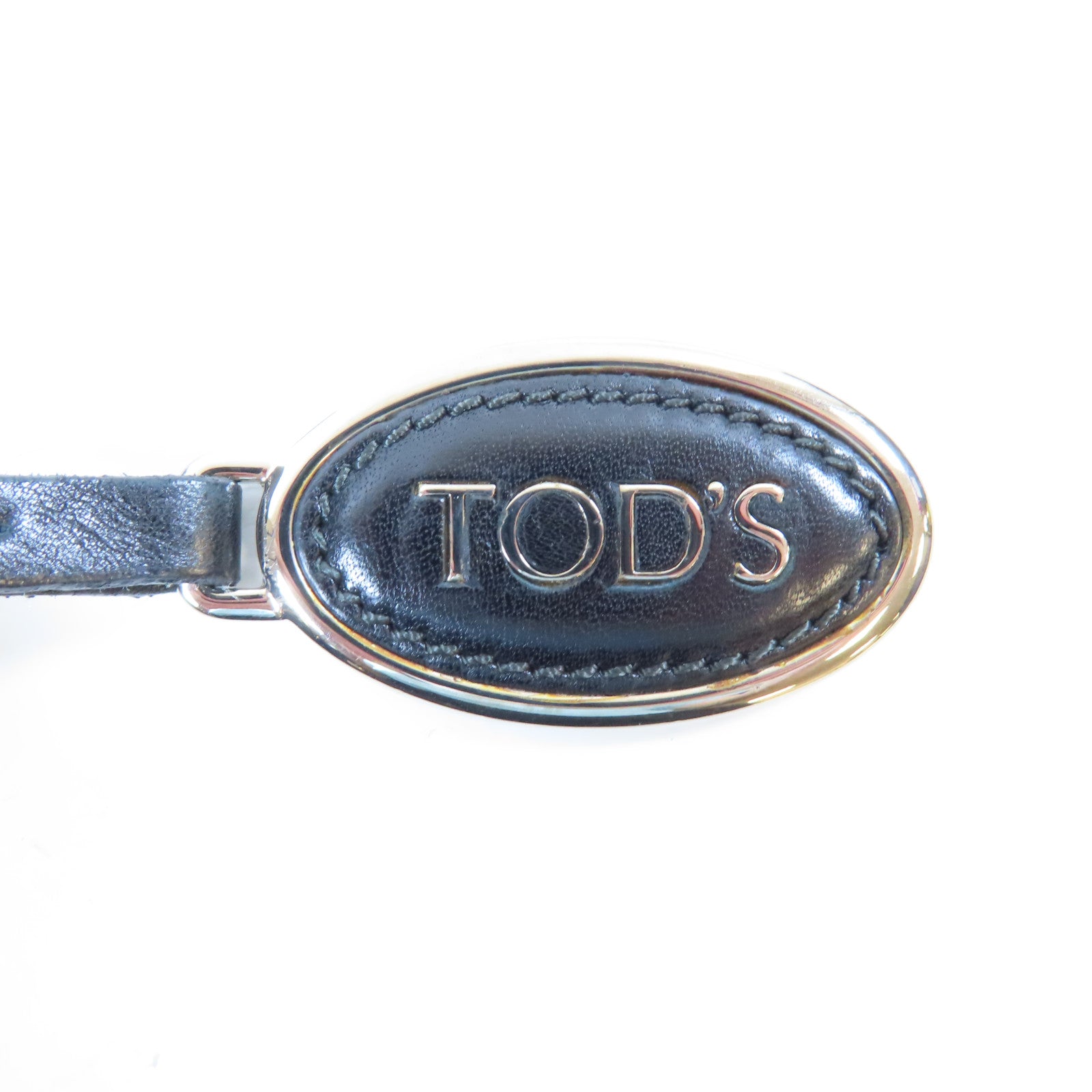 TOD’S 牛皮皮革Shoulder Bag銀扣肩背袋黑色