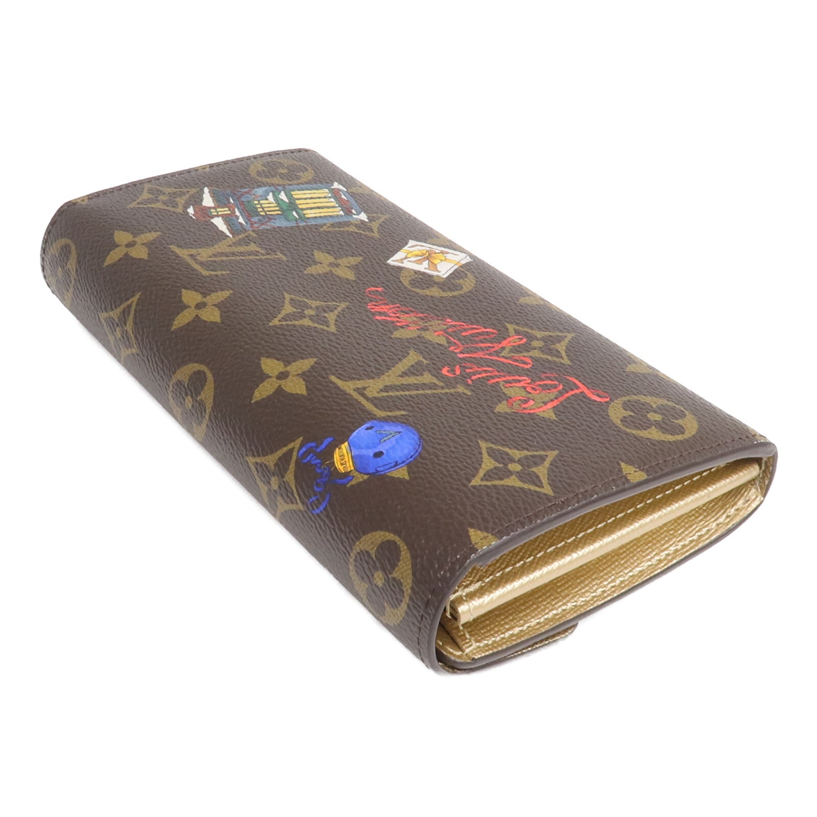 LOUIS VUITTON Monogram Sarah Wallet金扣長錢包