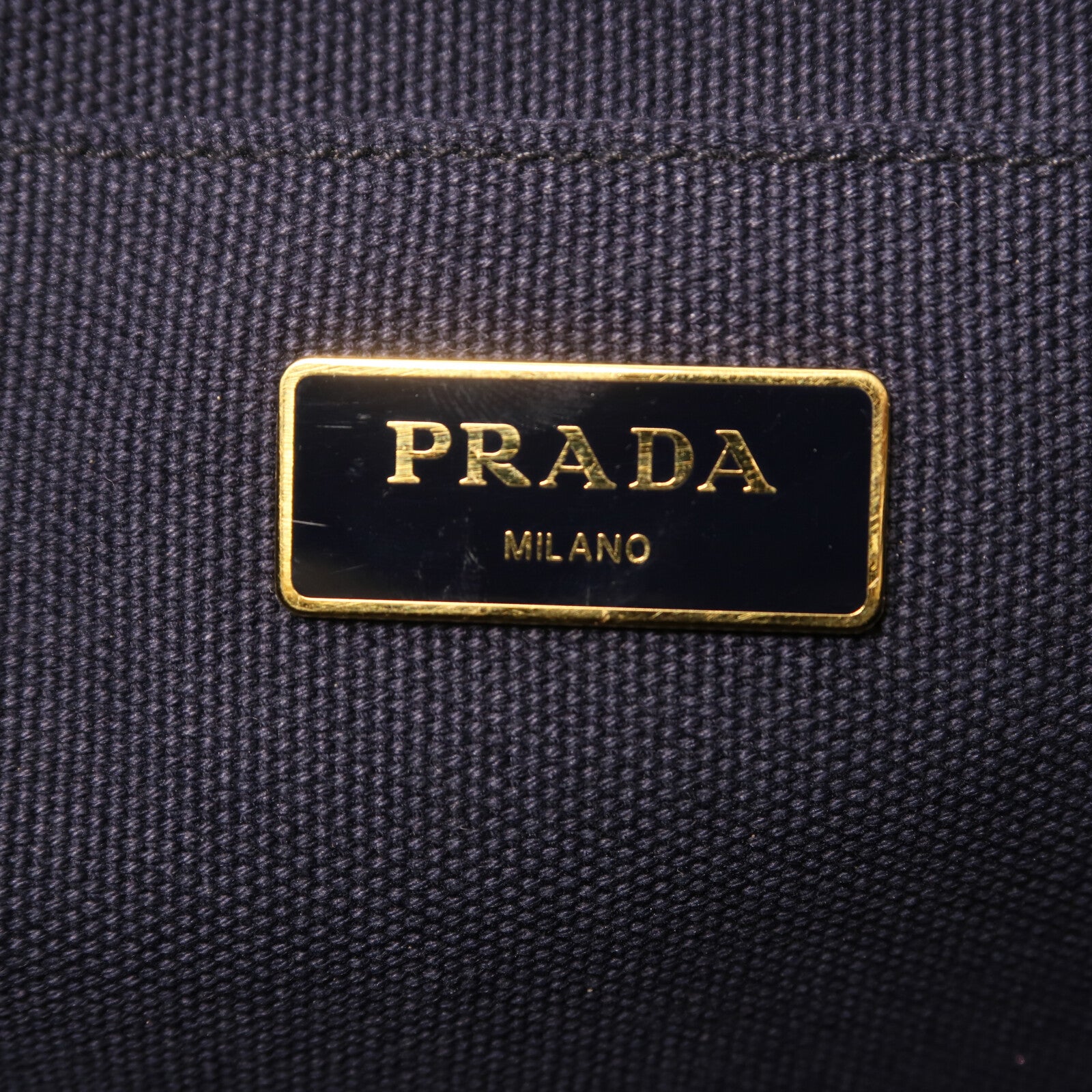 PRADA 帆布Canapa Handbag金扣手挽袋