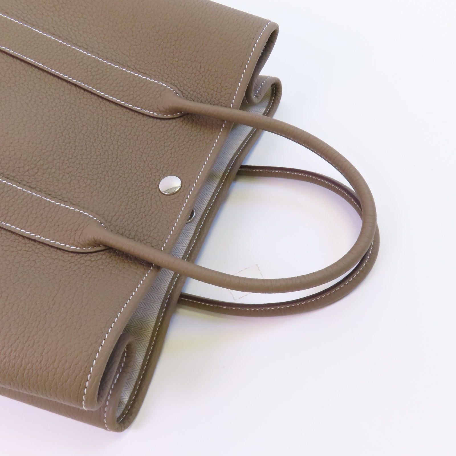 HERMES Negonda皮革Garden Party TPM銀扣手挽袋