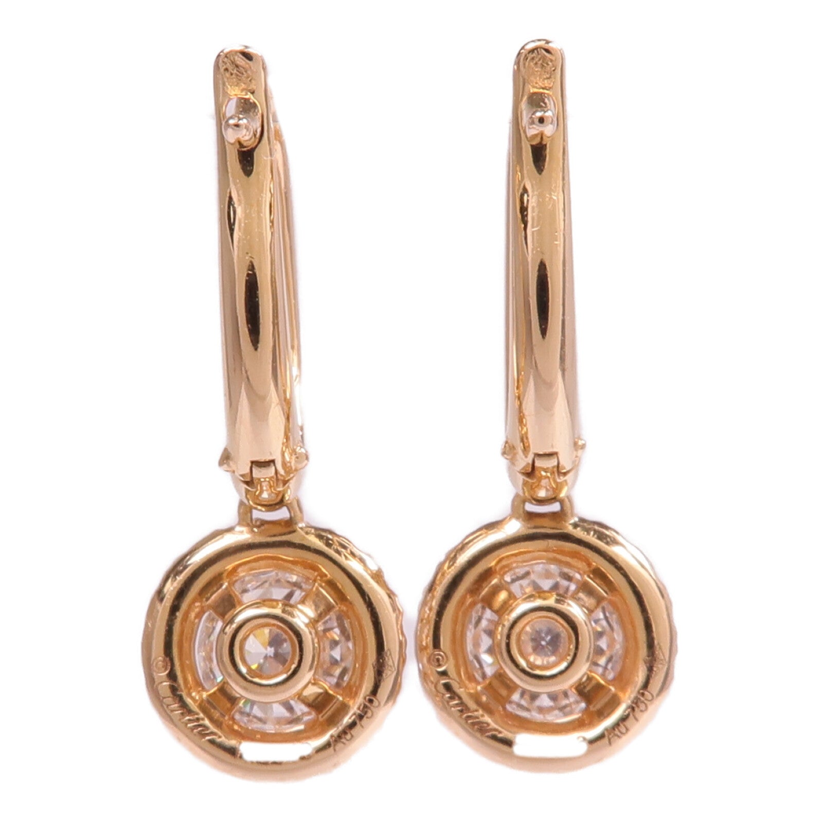 CARTIER 18K玫瑰金Diamond Earrings鑽石耳環