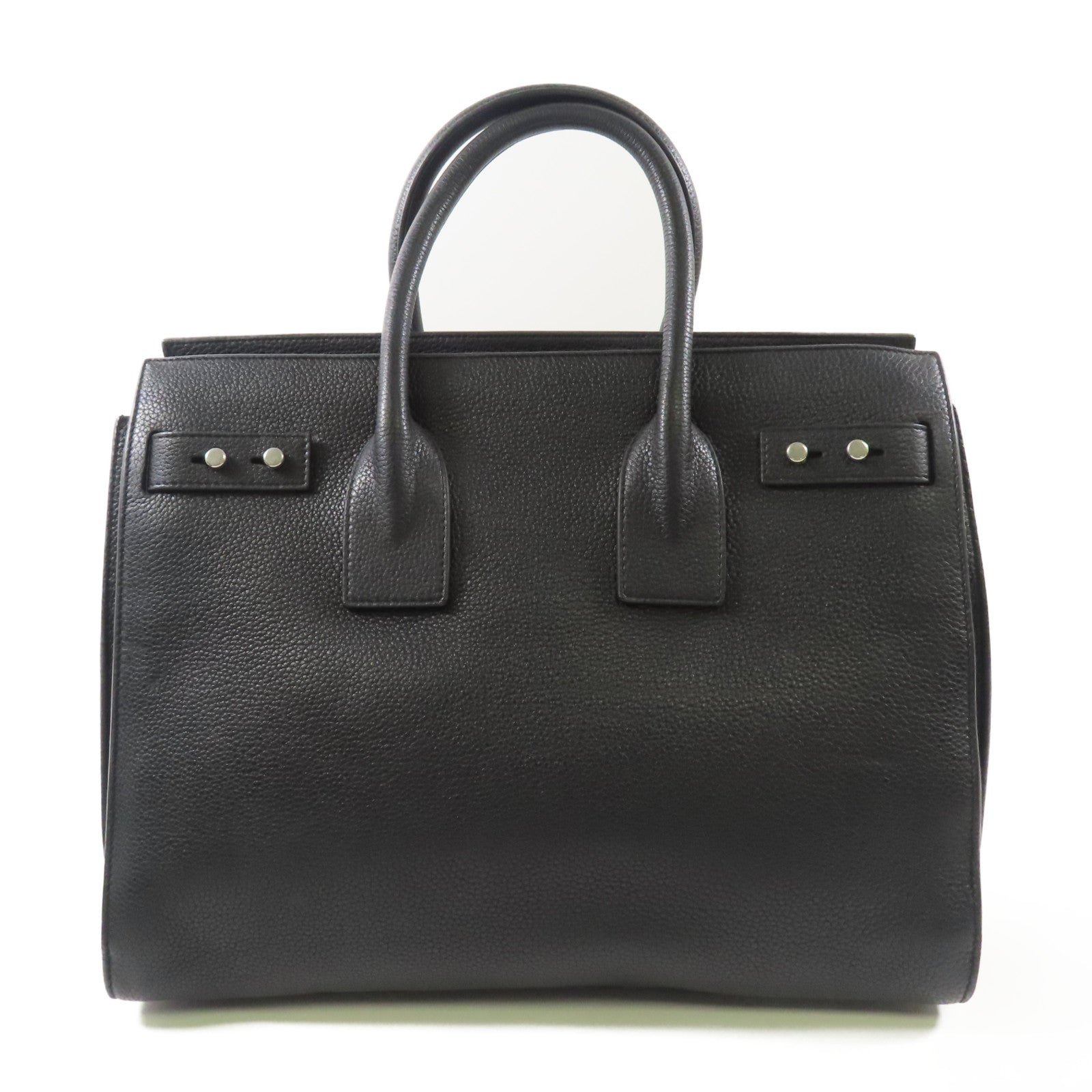 SAINT LAURENT 牛皮皮革Sac De Jour銀扣手挽肩背兩用袋