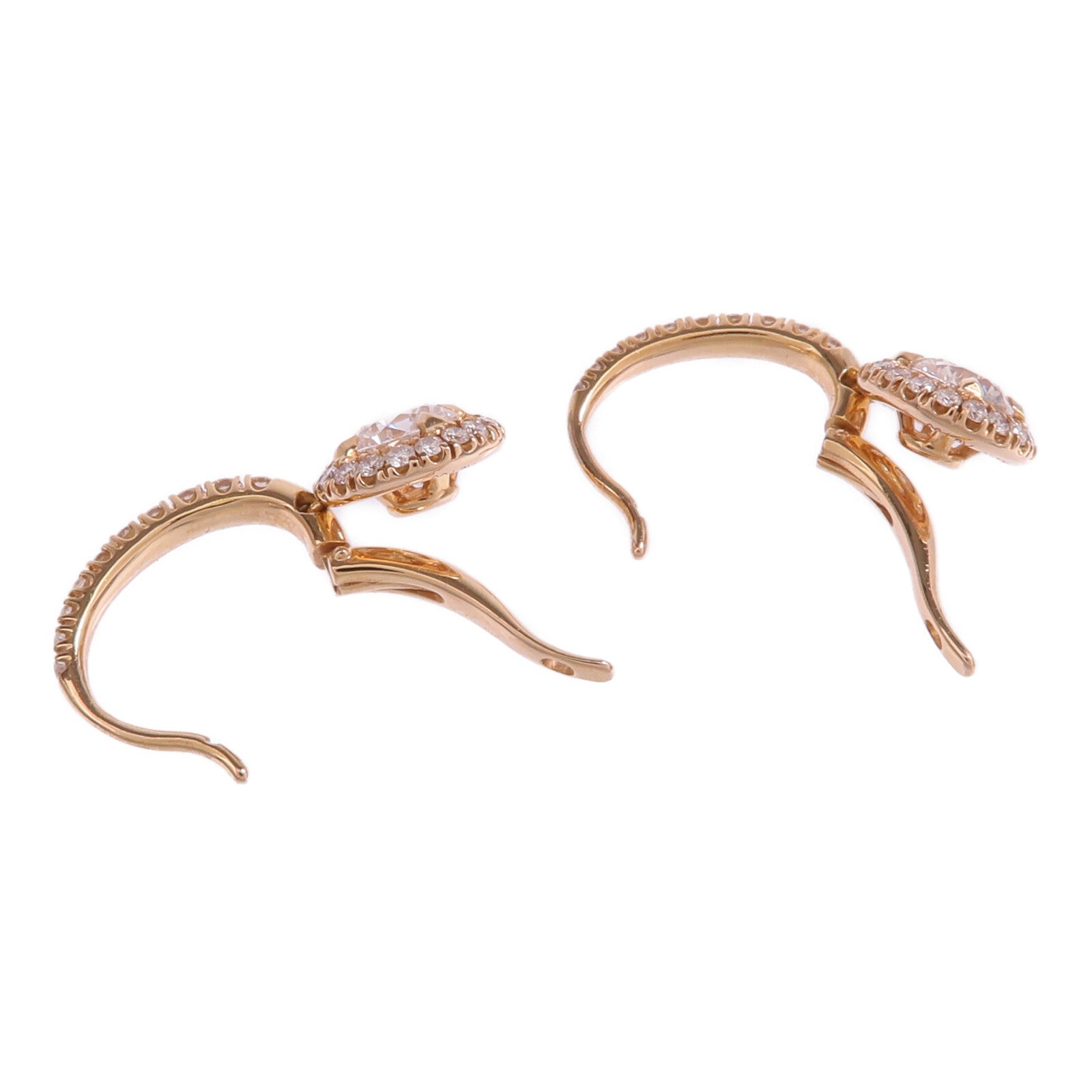 CARTIER 18K玫瑰金Diamond Earrings鑽石耳環