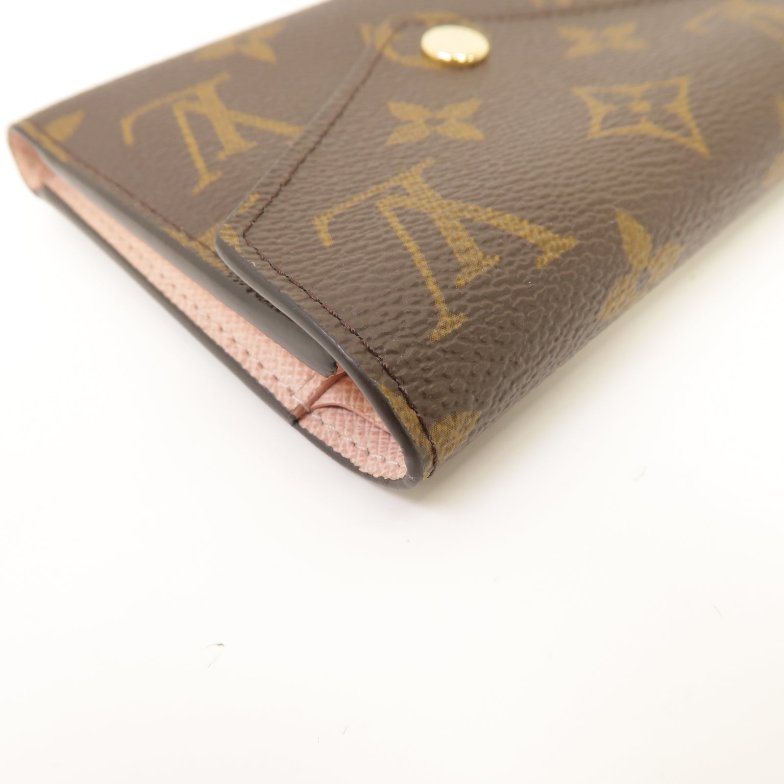 LOUIS VUITTON Monogram Victrine Wallet金扣錢包棕色