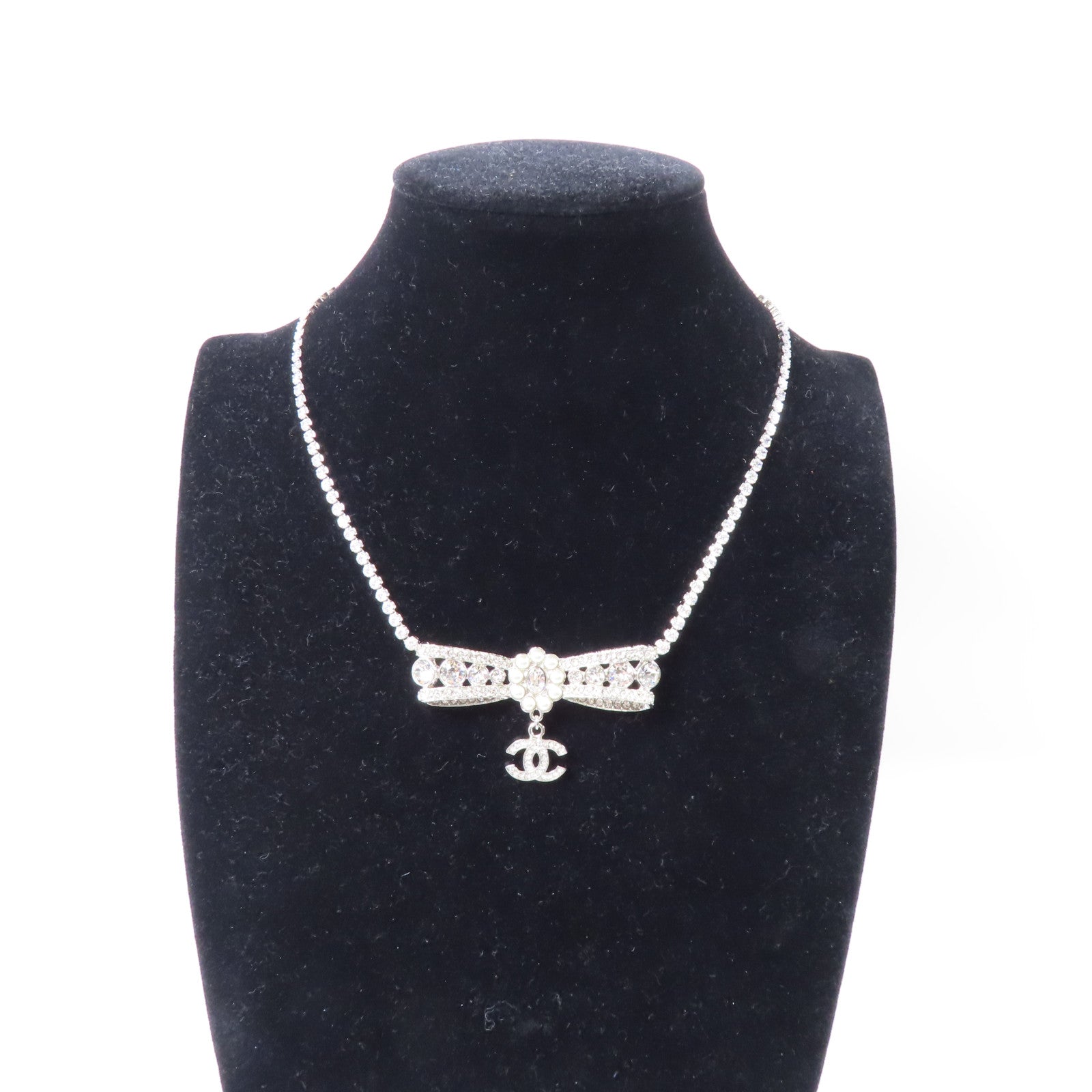 CHANEL 金屬Necklace項鍊銀色
