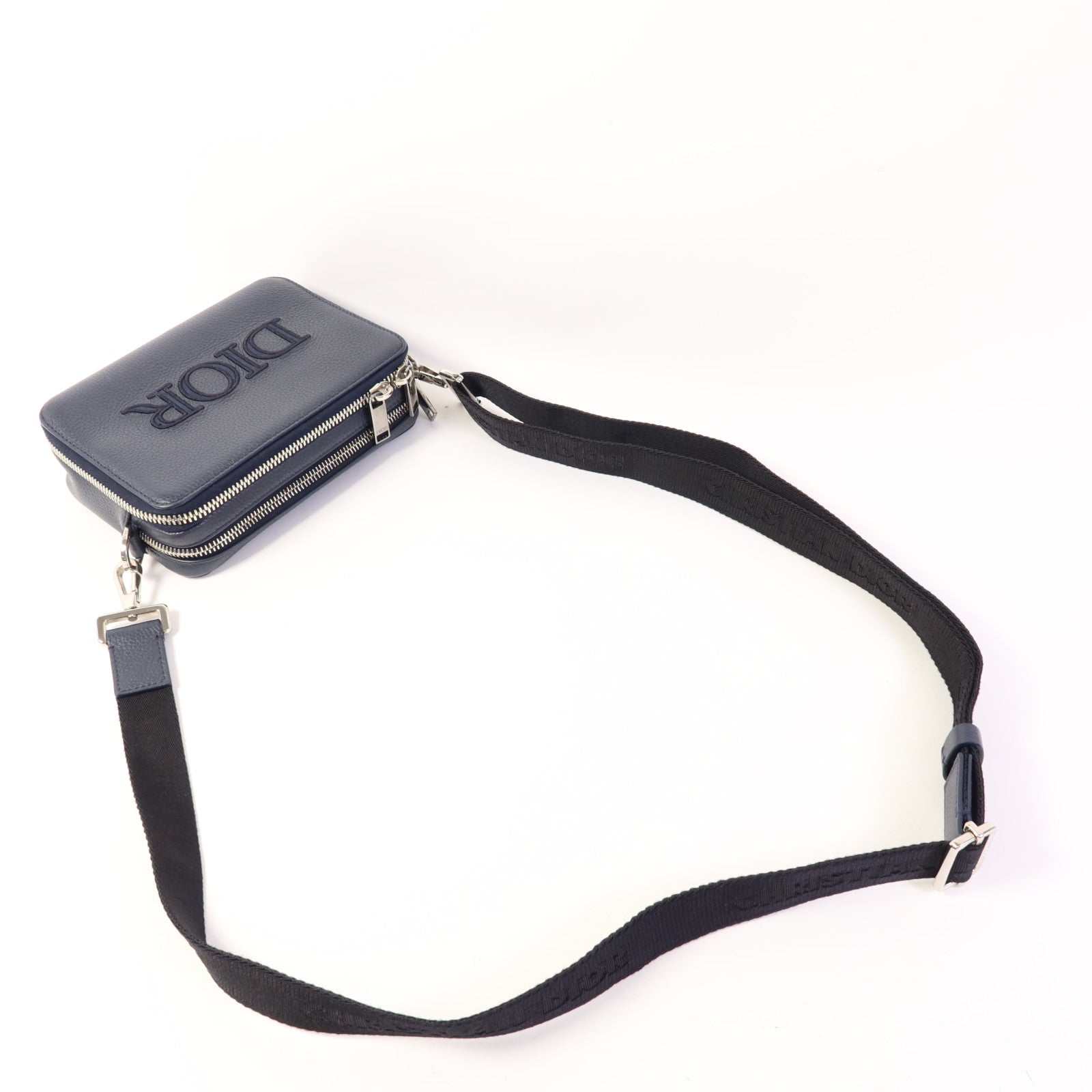 Dior 牛皮皮革Shoulder Bag銀扣肩背袋