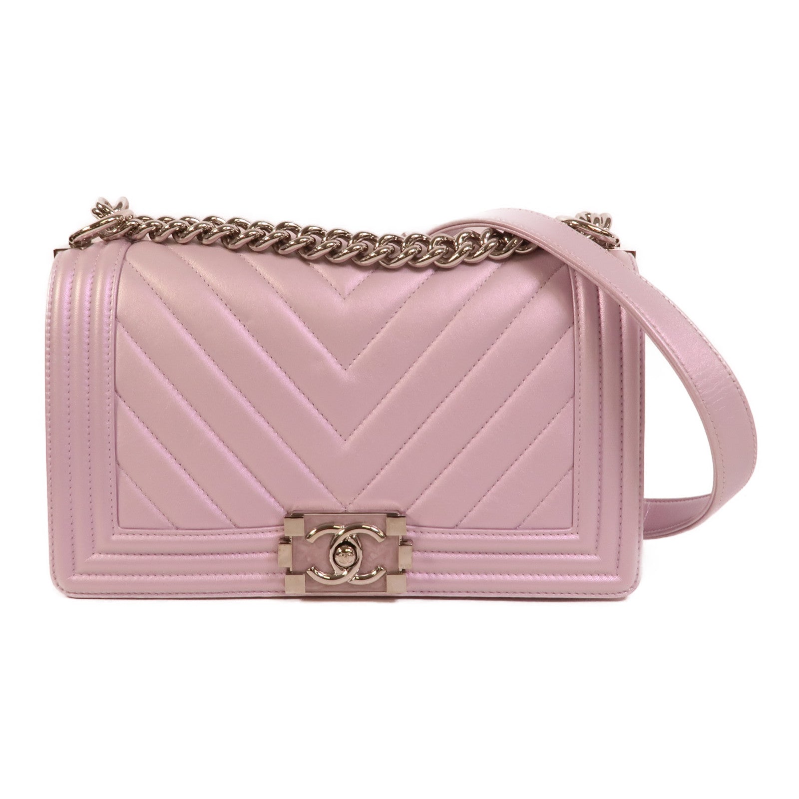 CHANEL 羊皮皮革Boy 25肩背袋