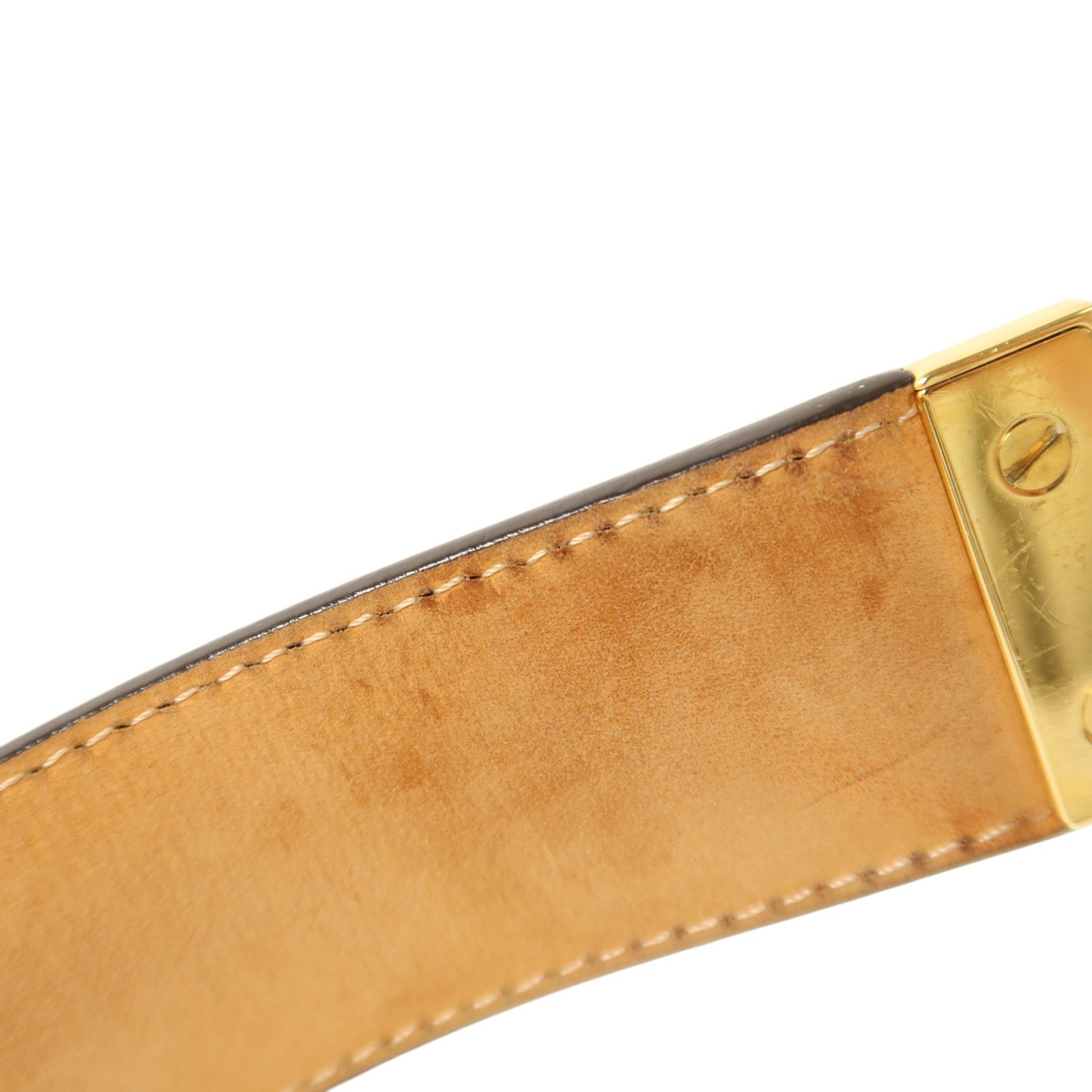 LOUIS VUITTON Monogram Santur Carre Belt 85cm金扣腰帶