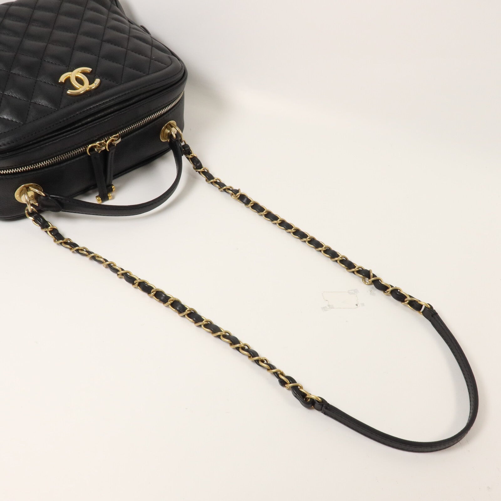 CHANEL 牛皮皮革Shoulder Bag With Handle鏈帶手挽肩背兩用袋