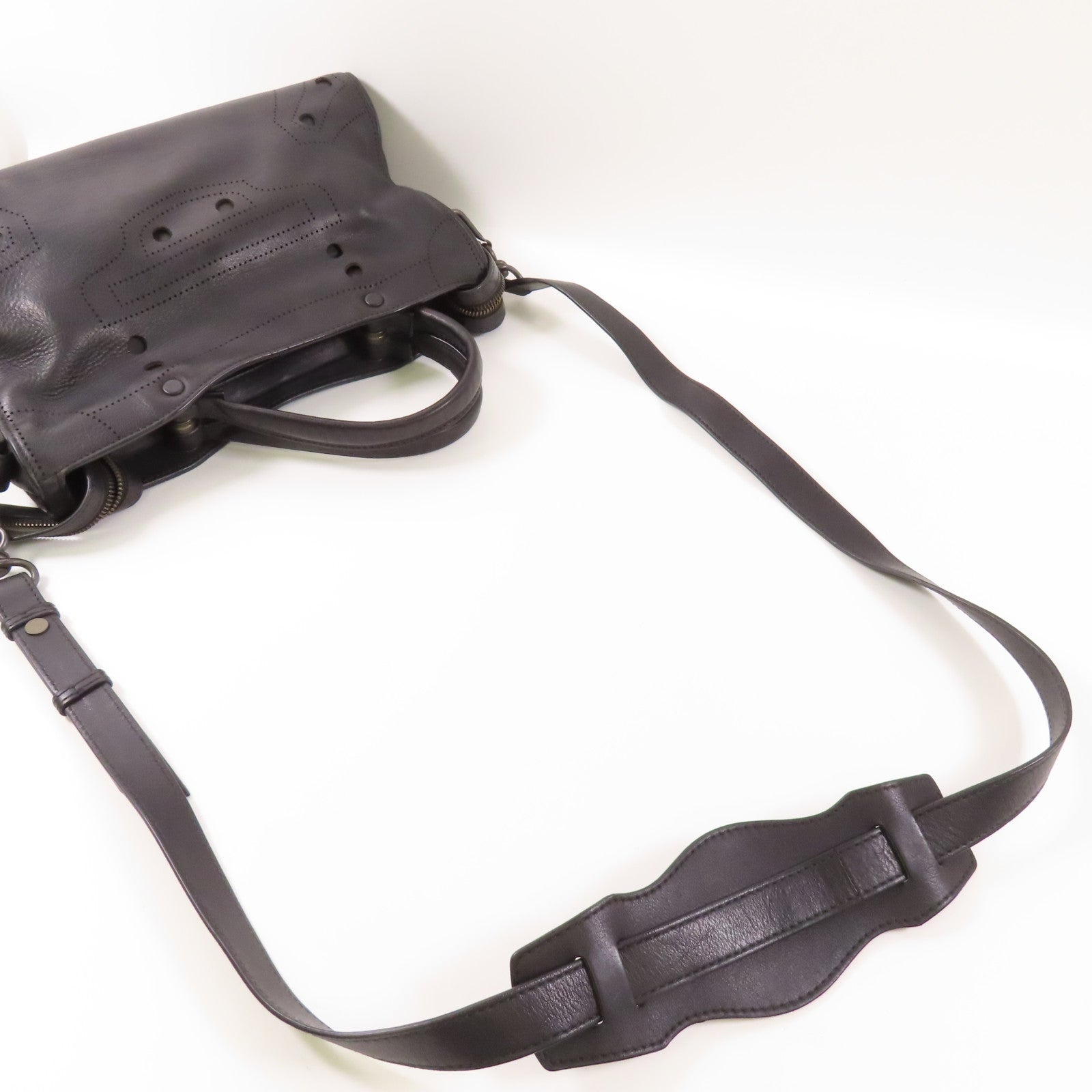 BALENCIAGA 牛皮皮革Blackout City手挽肩背兩用袋