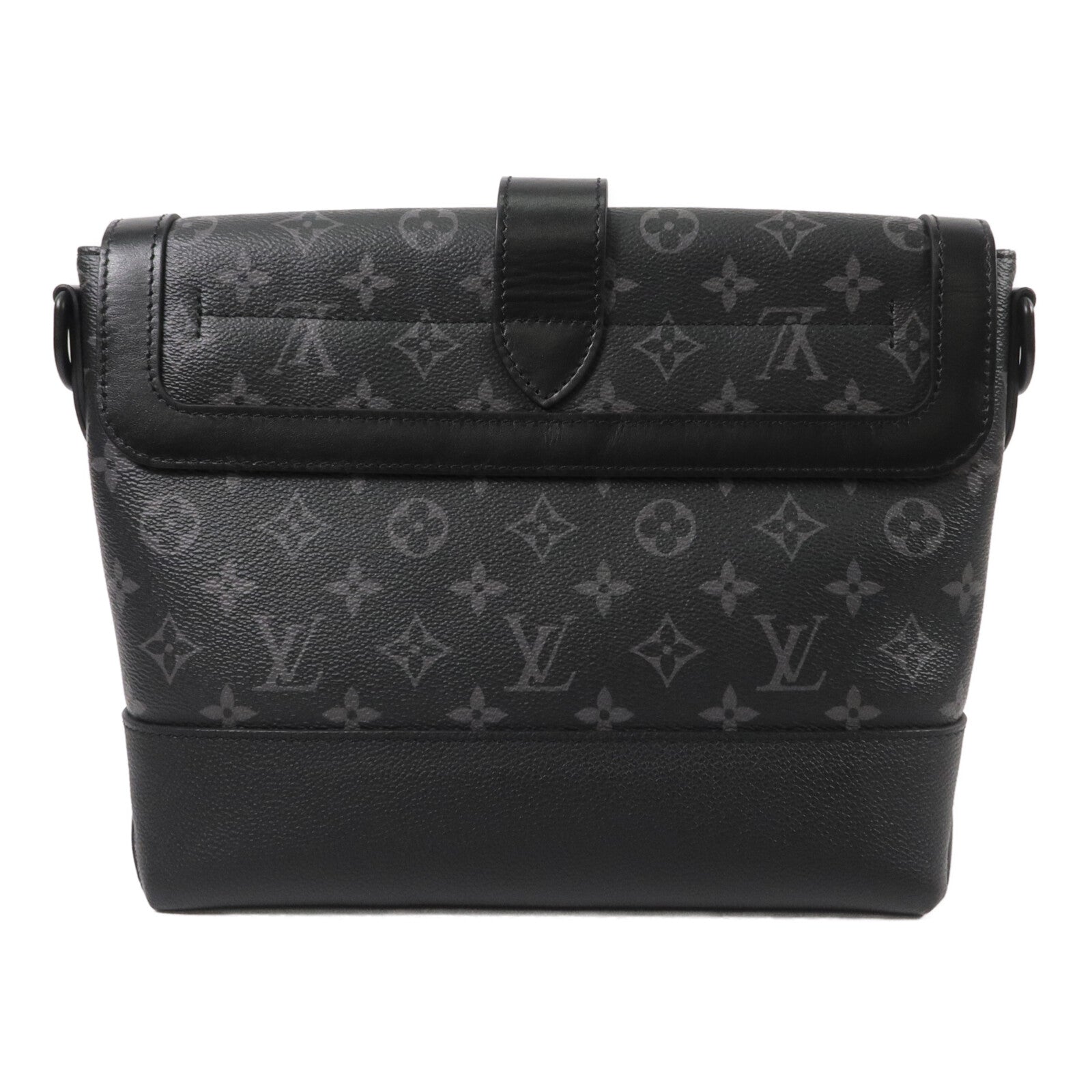 LOUIS VUITTON Monogram Eclipse Saumur Messenger肩背袋