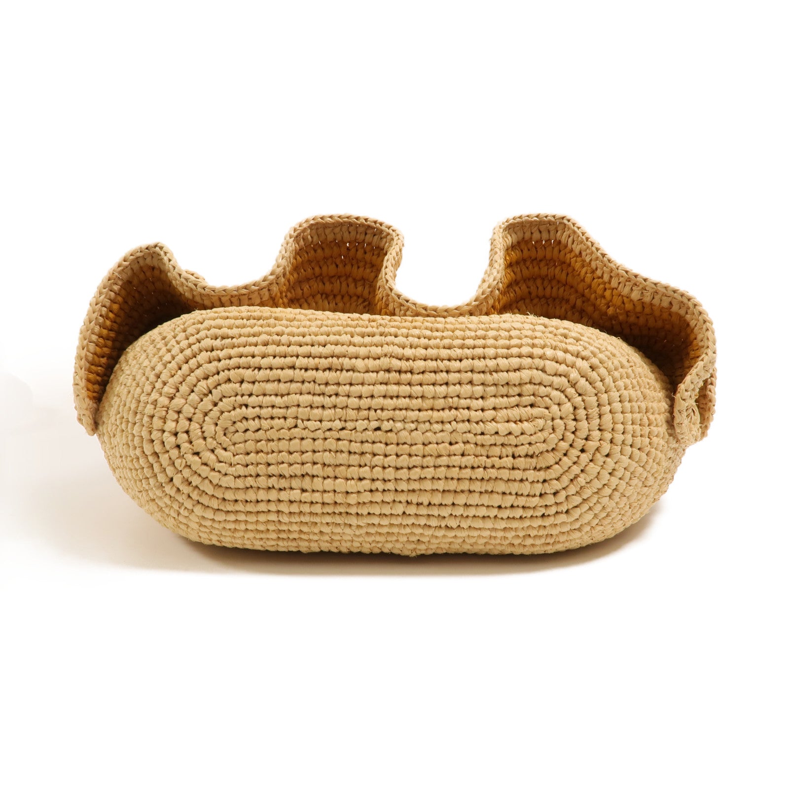 LOEWE Raffia/牛皮皮革Paula's Ibiza Ruffle Pochette肩背袋