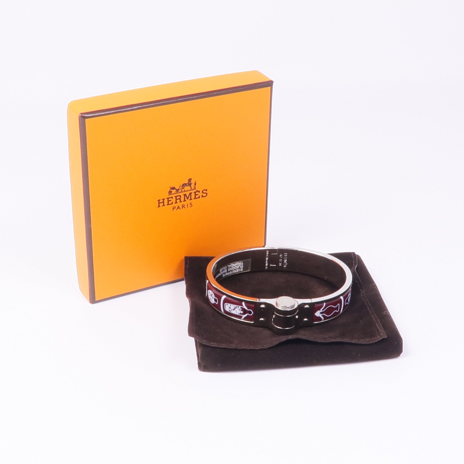 HERMES 金屬/琺瑯Charniere Bracelet手鐲