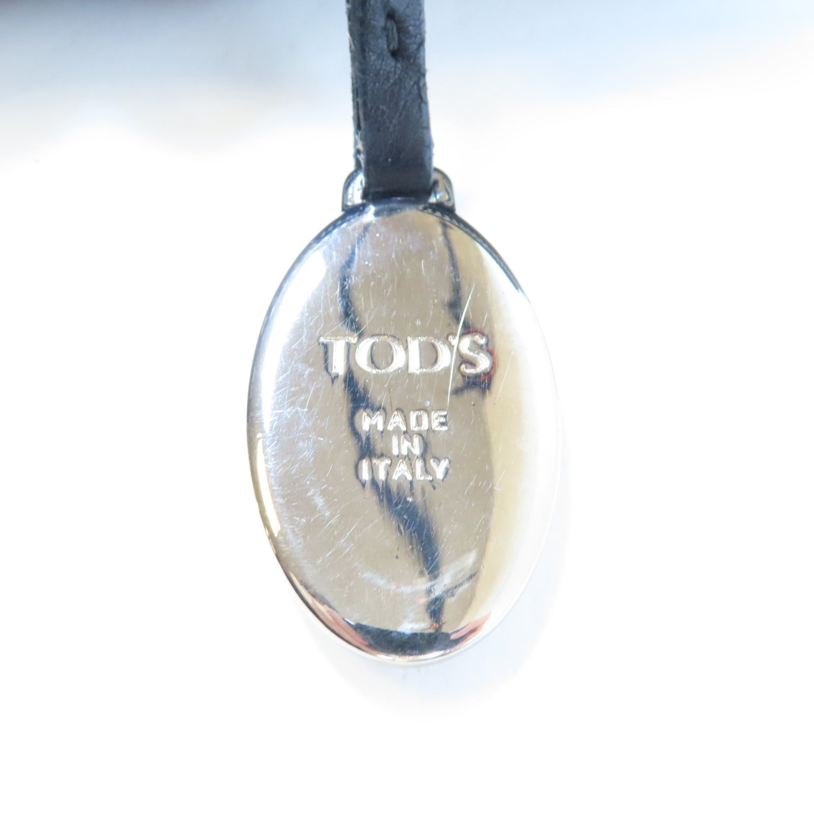 TOD’S 牛皮皮革Shoulder Bag銀扣肩背袋黑色