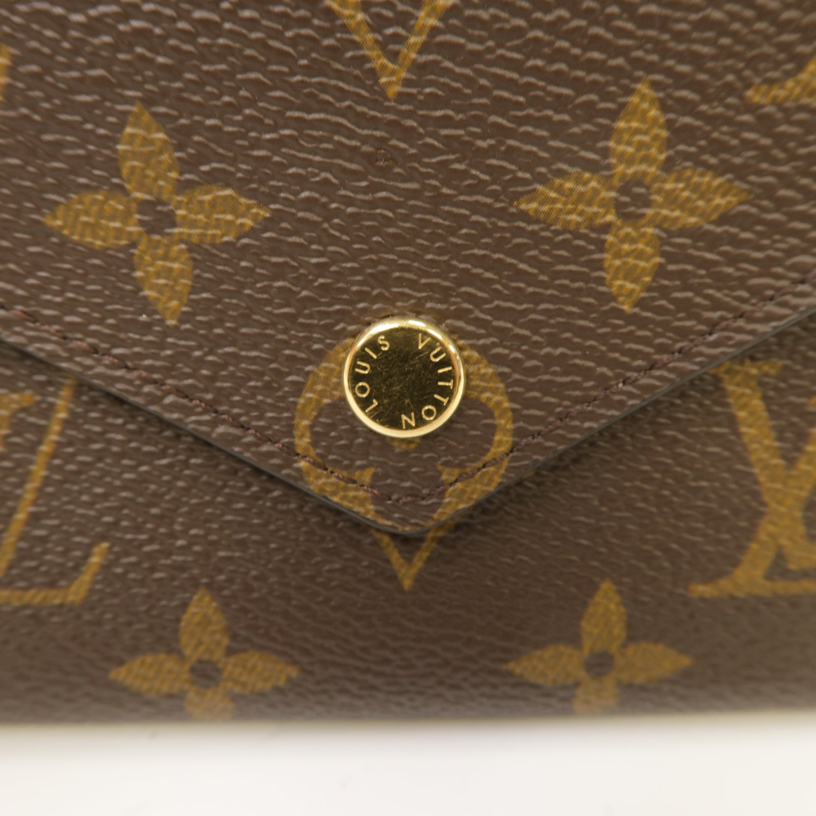 LOUIS VUITTON Monogram Victrine Wallet金扣錢包棕色