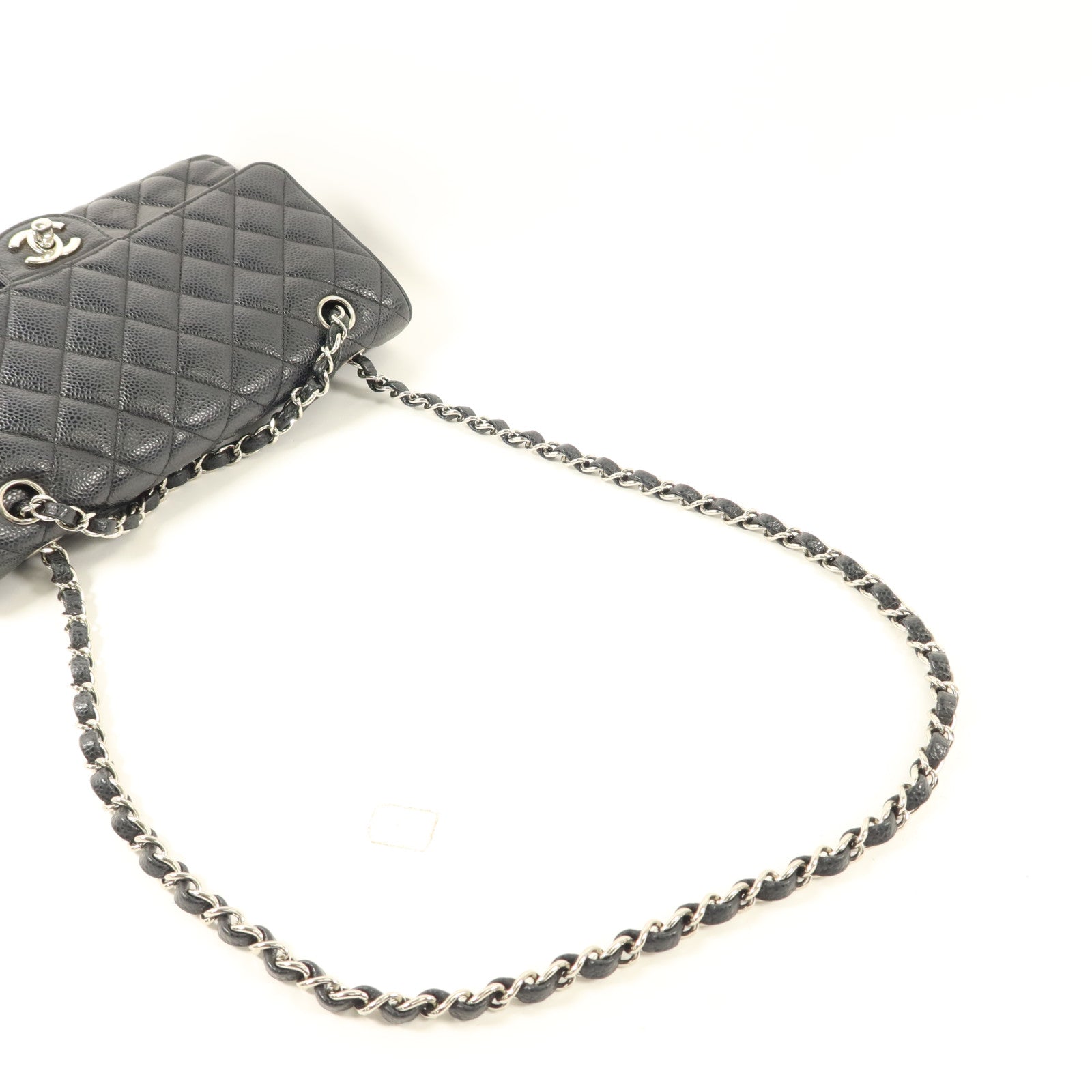 CHANEL 牛皮皮革Classic 25銀扣鏈帶肩背袋