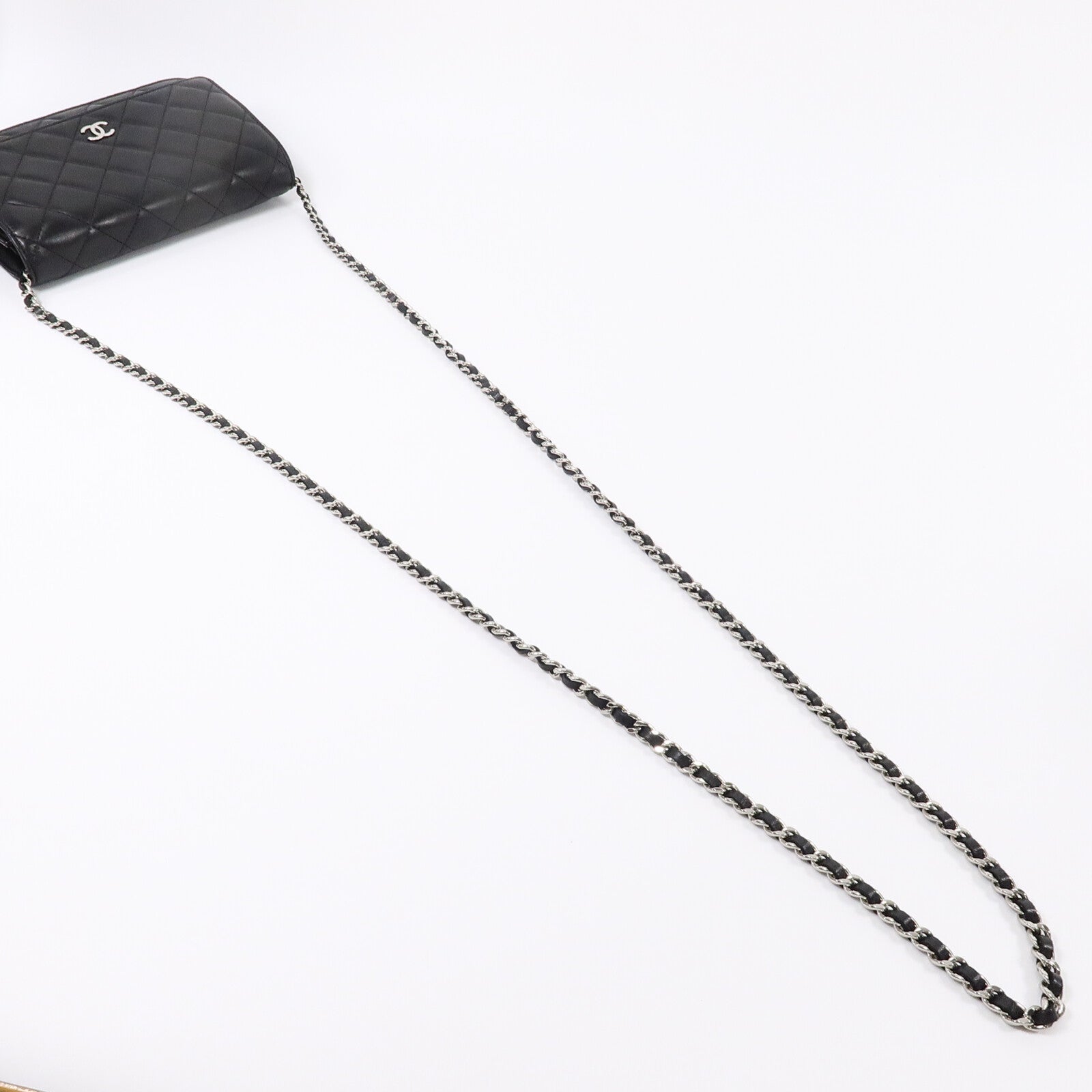 CHANEL 羊皮皮革WOC Wallet On Chain鏈帶肩背袋