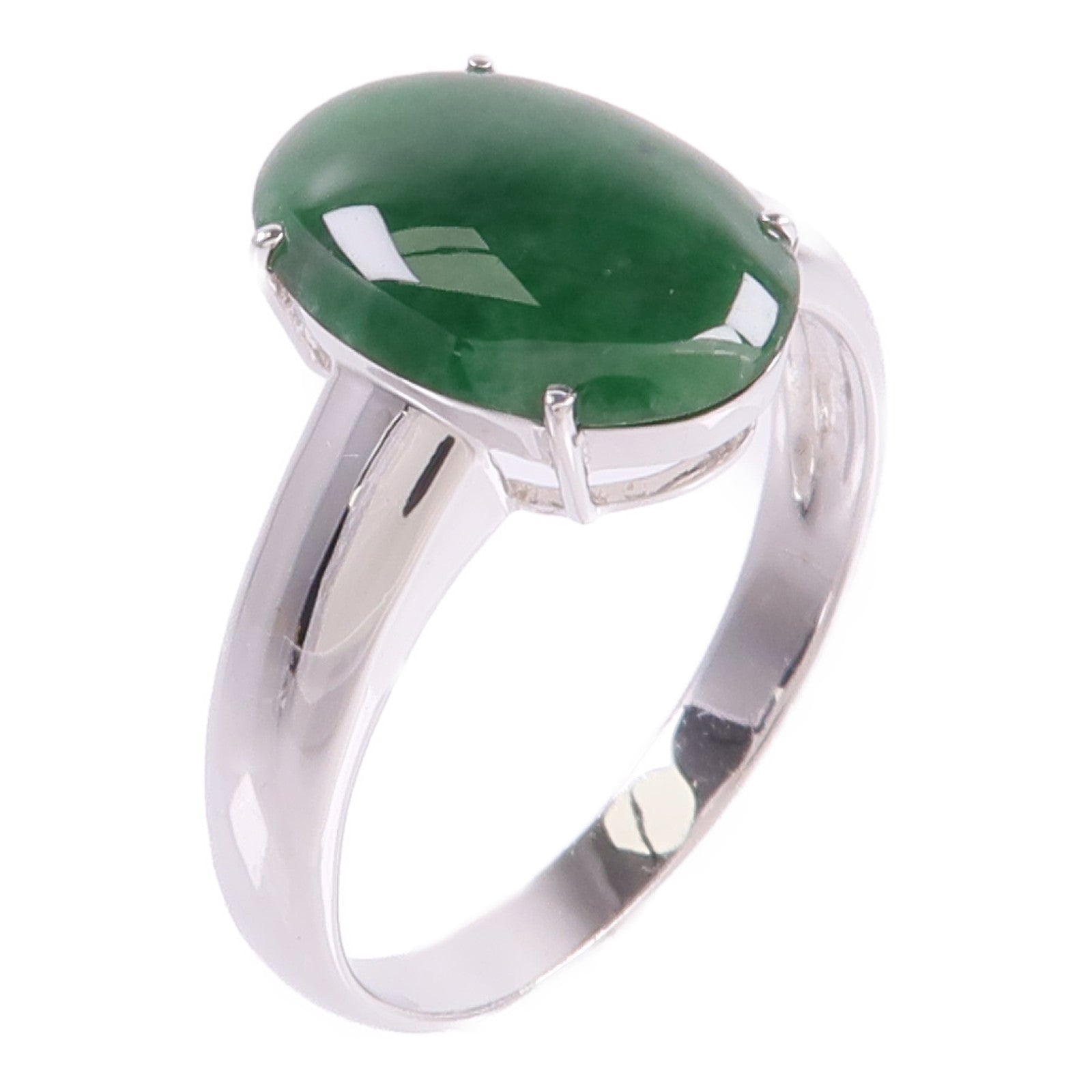 JEWELRY 18K白金Jade Ring翡翠戒指