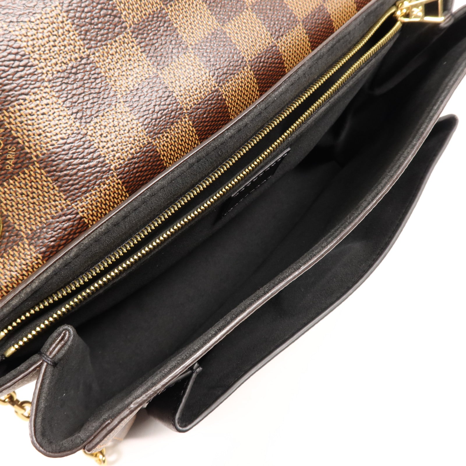 LOUIS VUITTON Damier Vavin PM金扣鏈帶肩背袋
