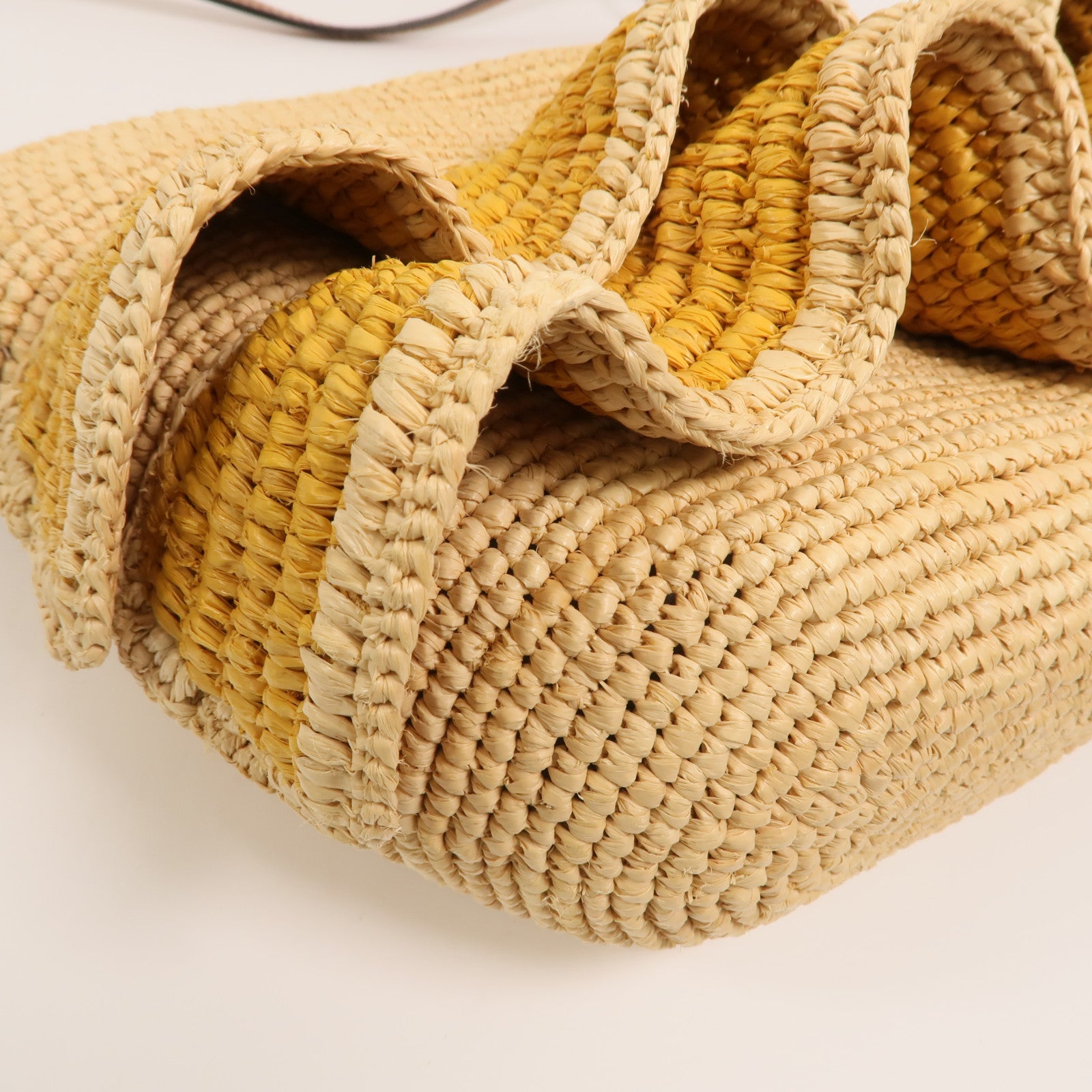 LOEWE Raffia/牛皮皮革Paula's Ibiza Ruffle Pochette肩背袋