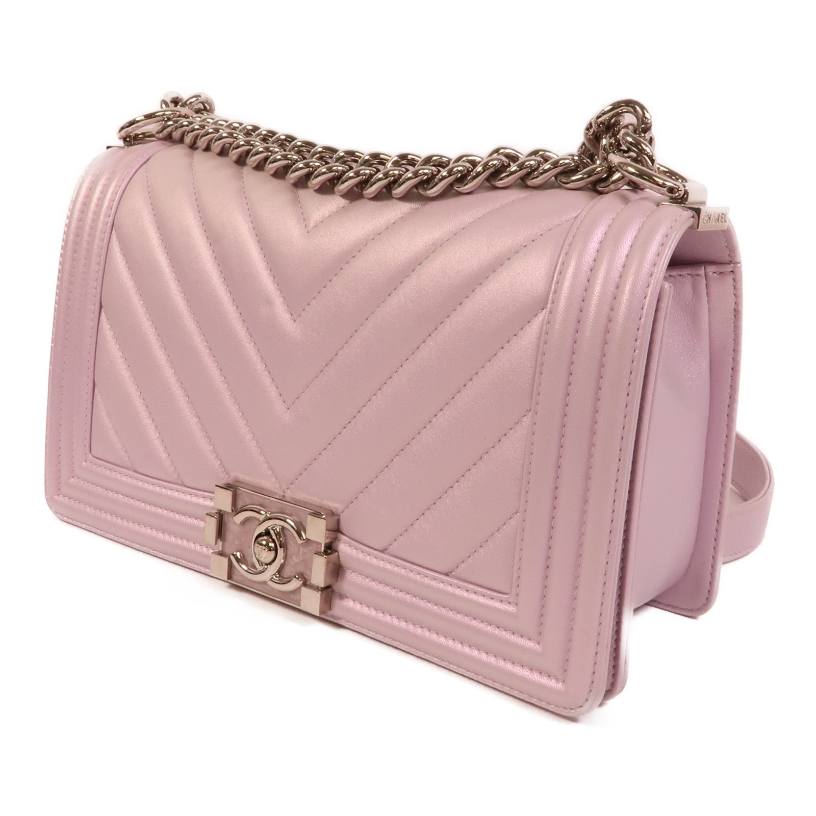 CHANEL 羊皮皮革Boy 25肩背袋