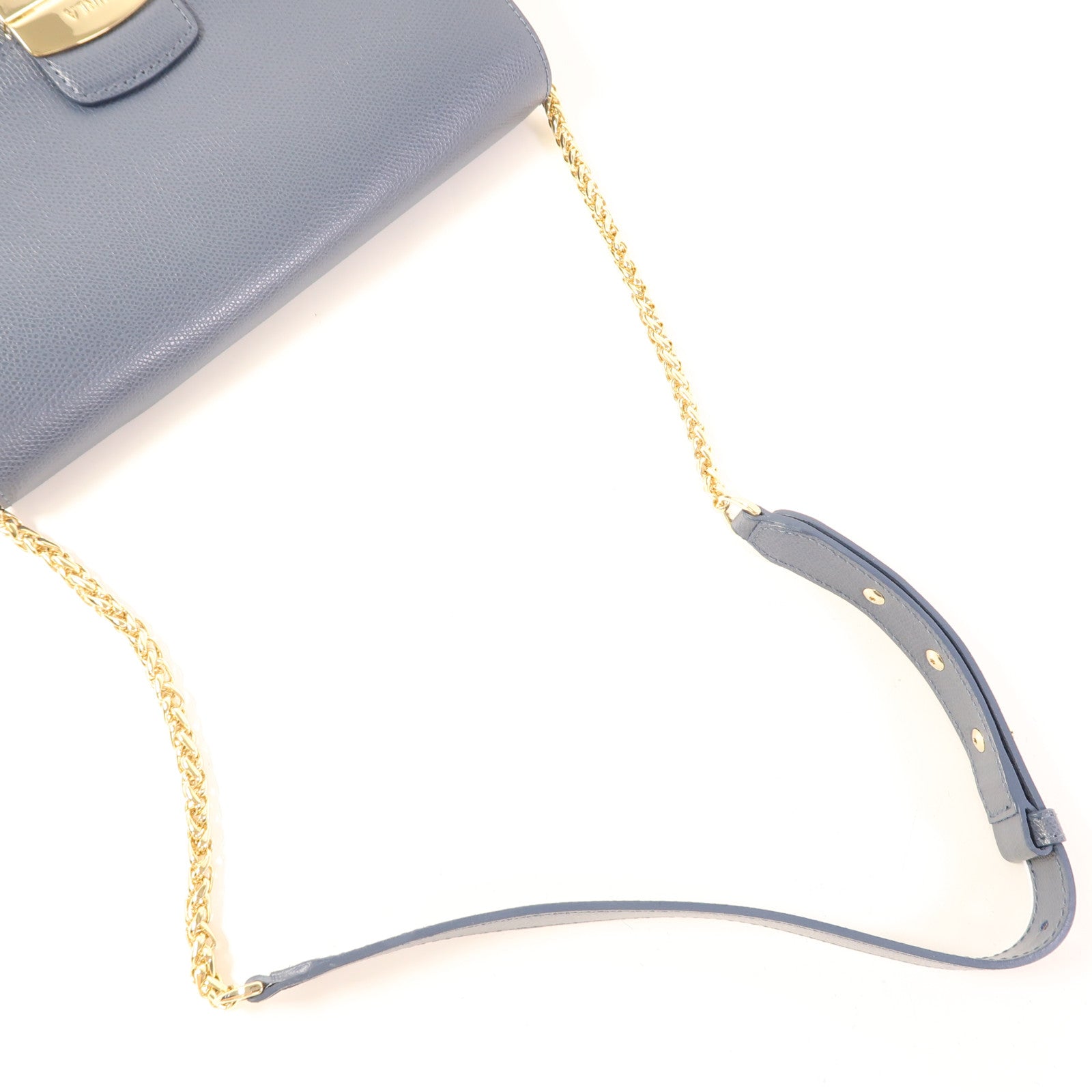 Furla 牛皮皮革Chain Shoulder金扣肩背袋