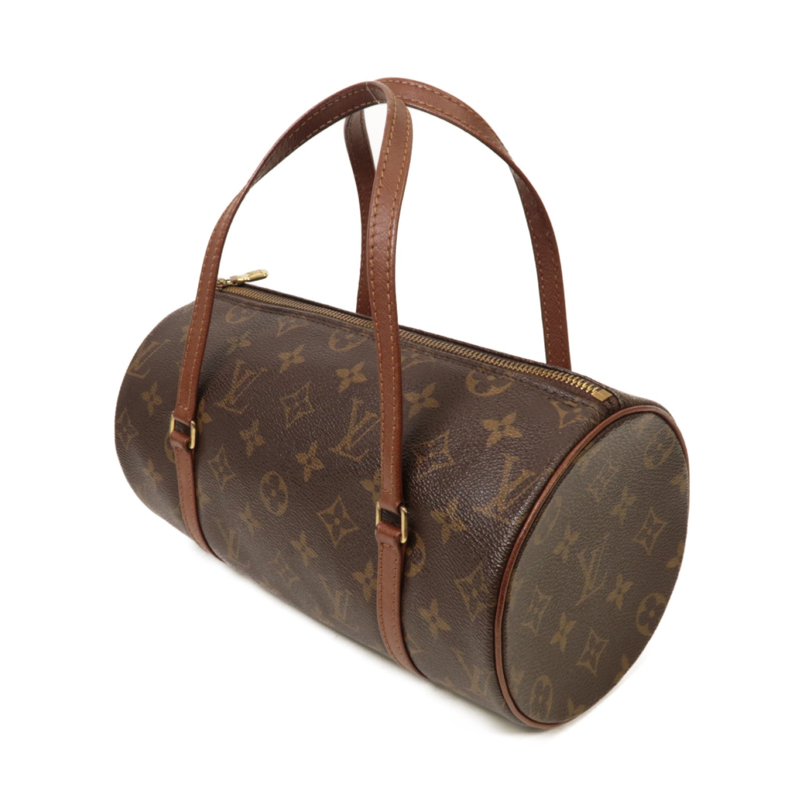 LOUIS VUITTON 【激減優惠】Monogram Papillon金扣手挽袋啡色
