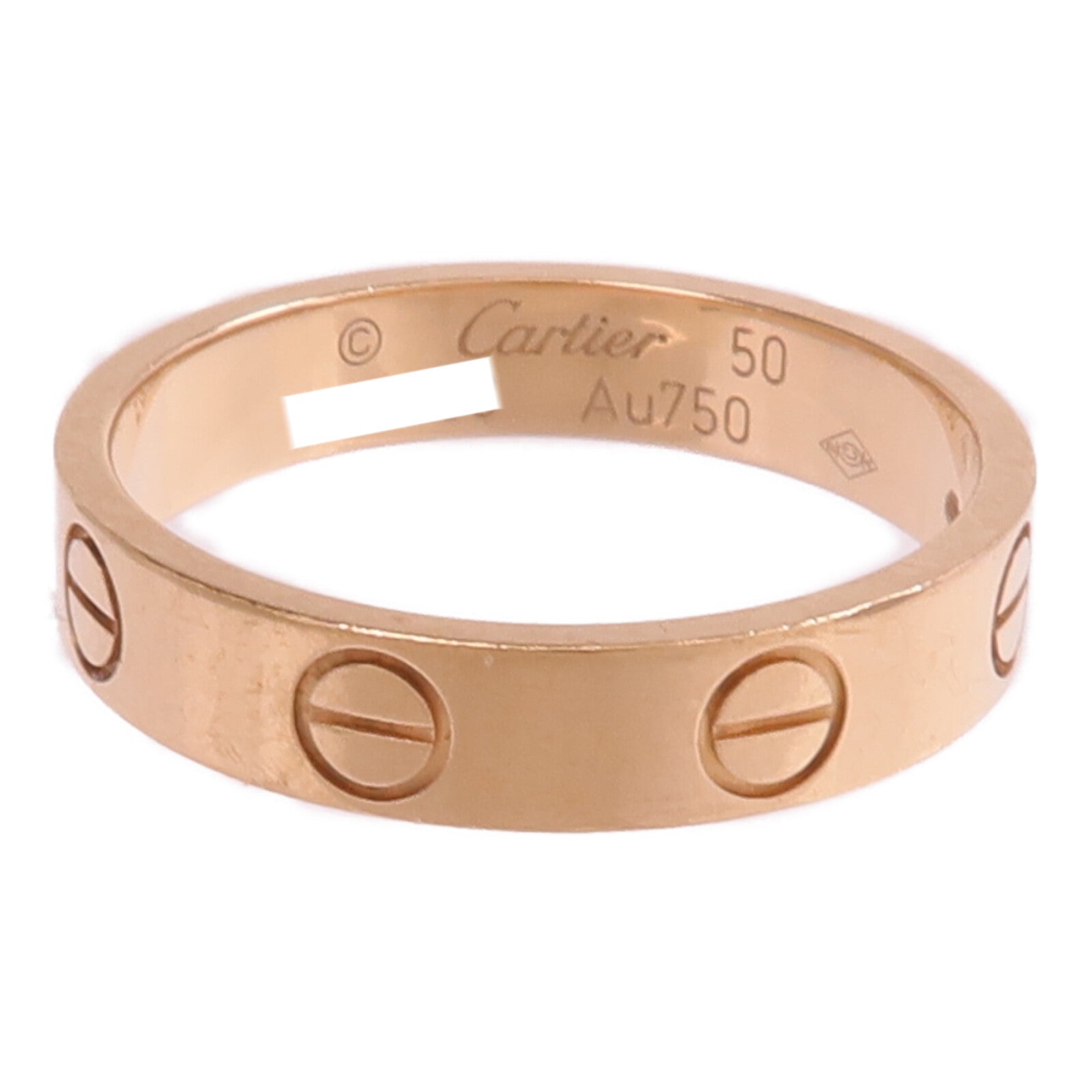 CARTIER 18K玫瑰金Mini Love Ring戒指