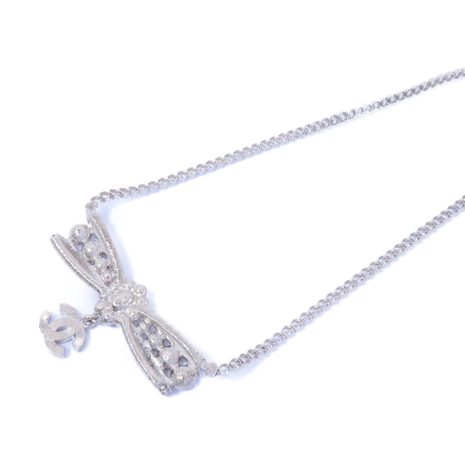 CHANEL 金屬Necklace項鍊銀色