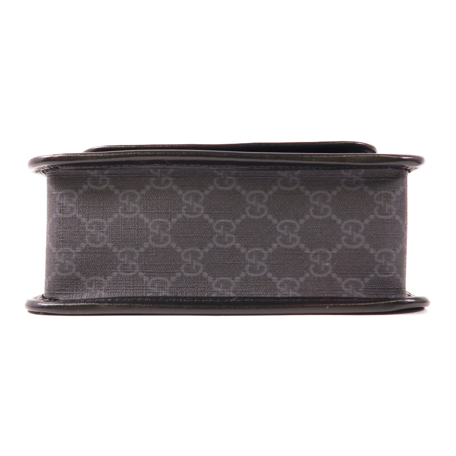 GUCCI 塗層帆布Shoulder Bag銀扣肩背袋