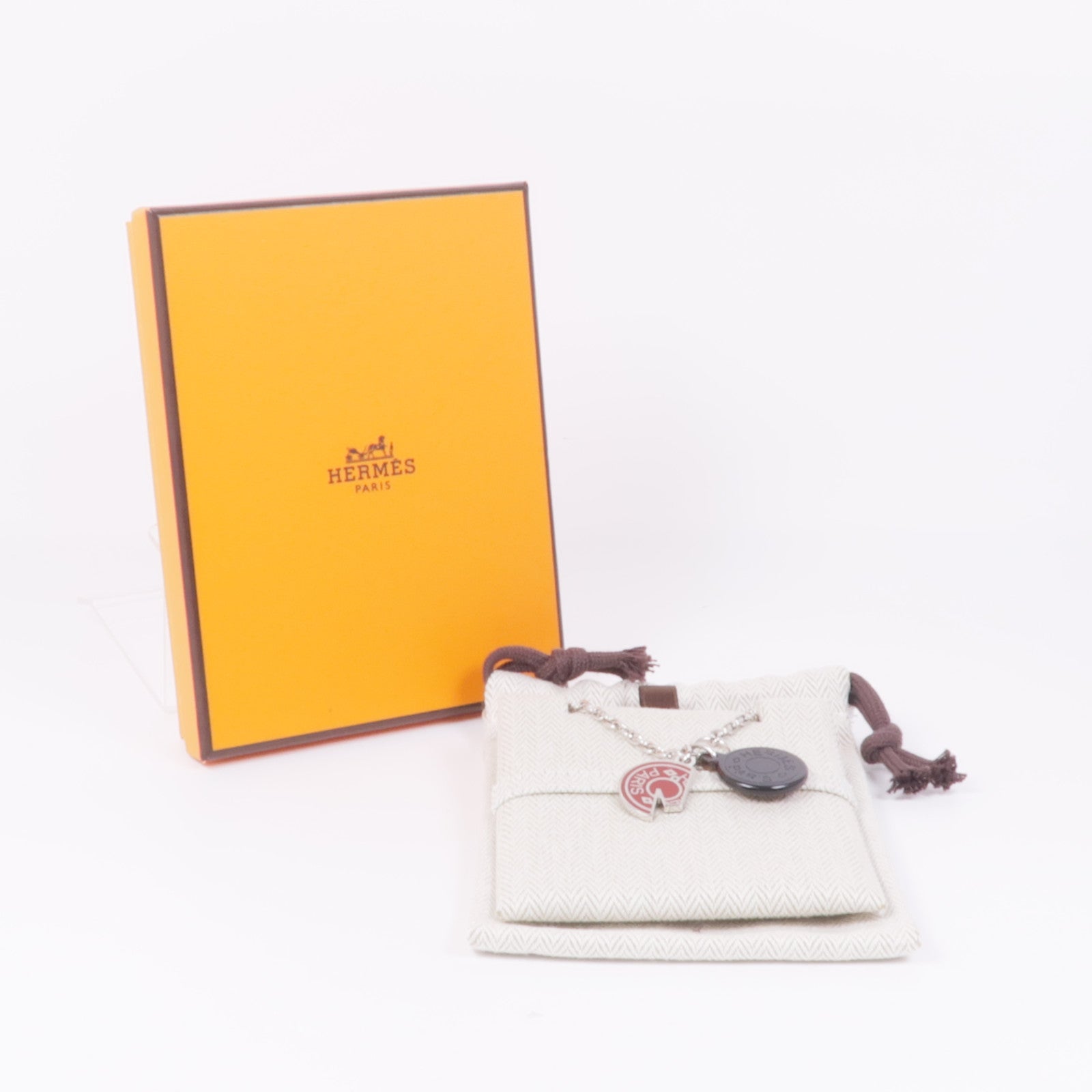 HERMES 【激減優惠】金屬/水牛角Carrousel Necklace項鍊