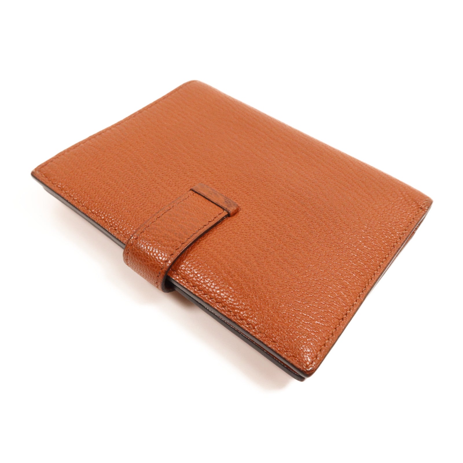 HERMES 【激減優惠】Chevre皮革Bearn Compact Wallet金扣錢包