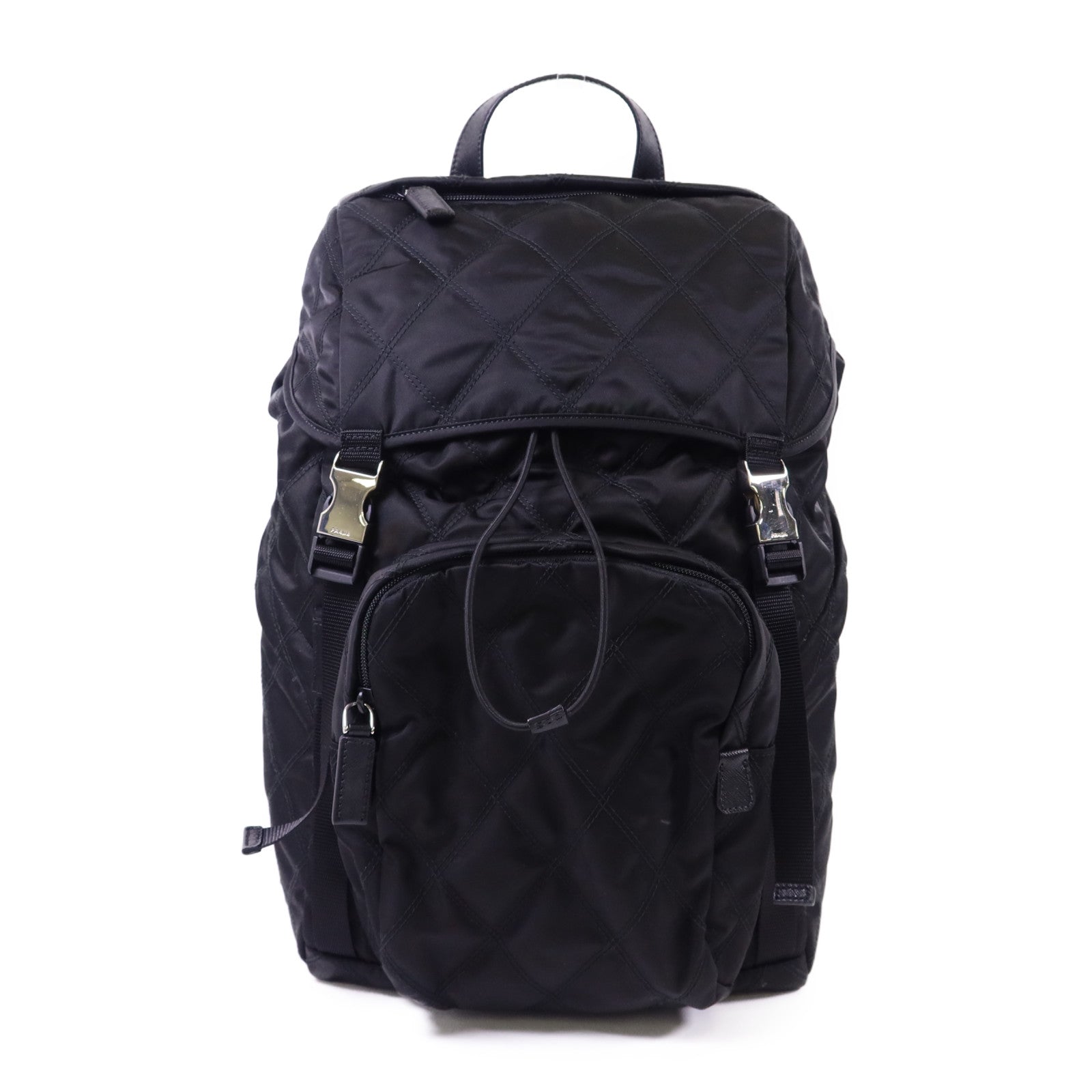 PRADA 尼龍Backpack銀扣背包