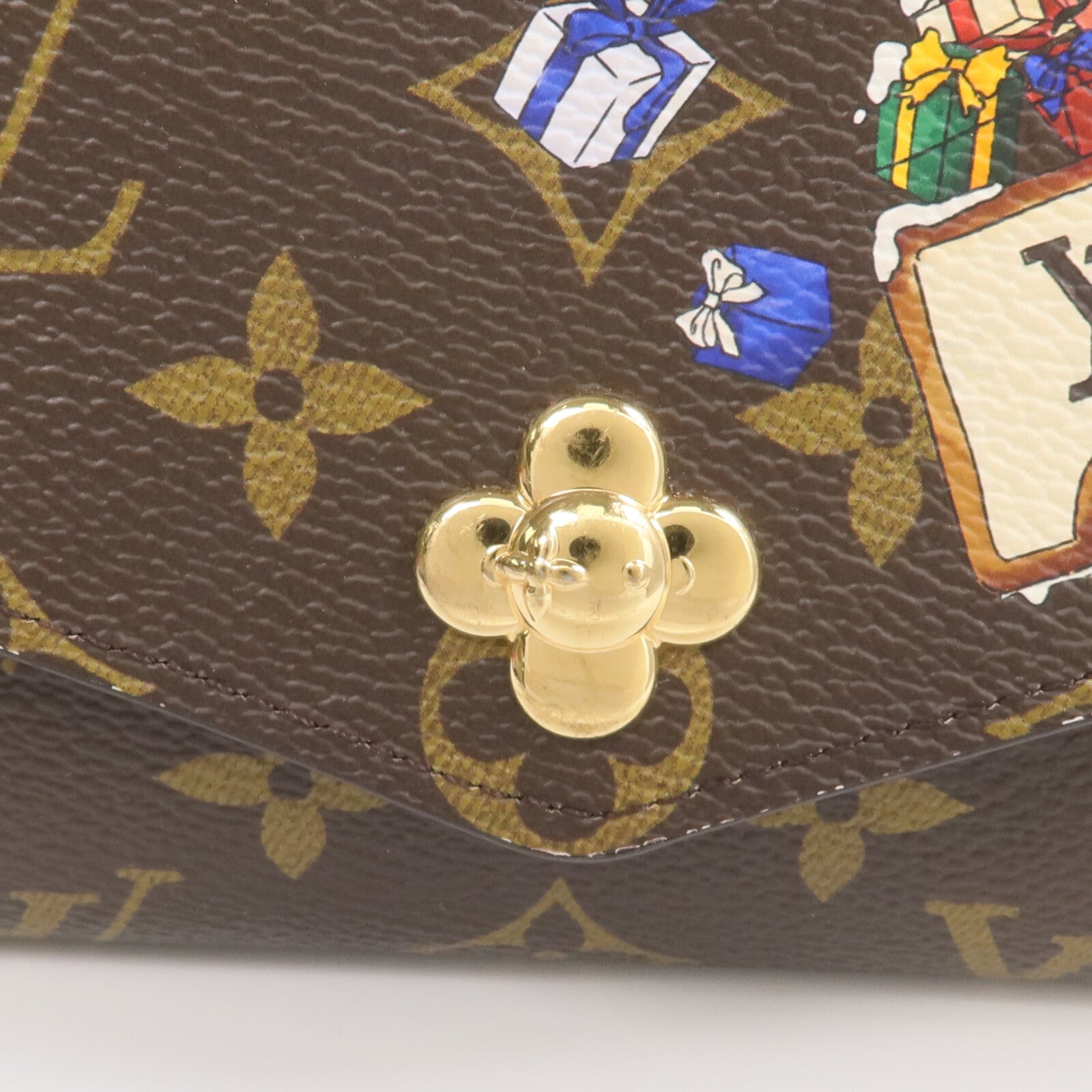 LOUIS VUITTON Monogram Sarah Wallet金扣長錢包