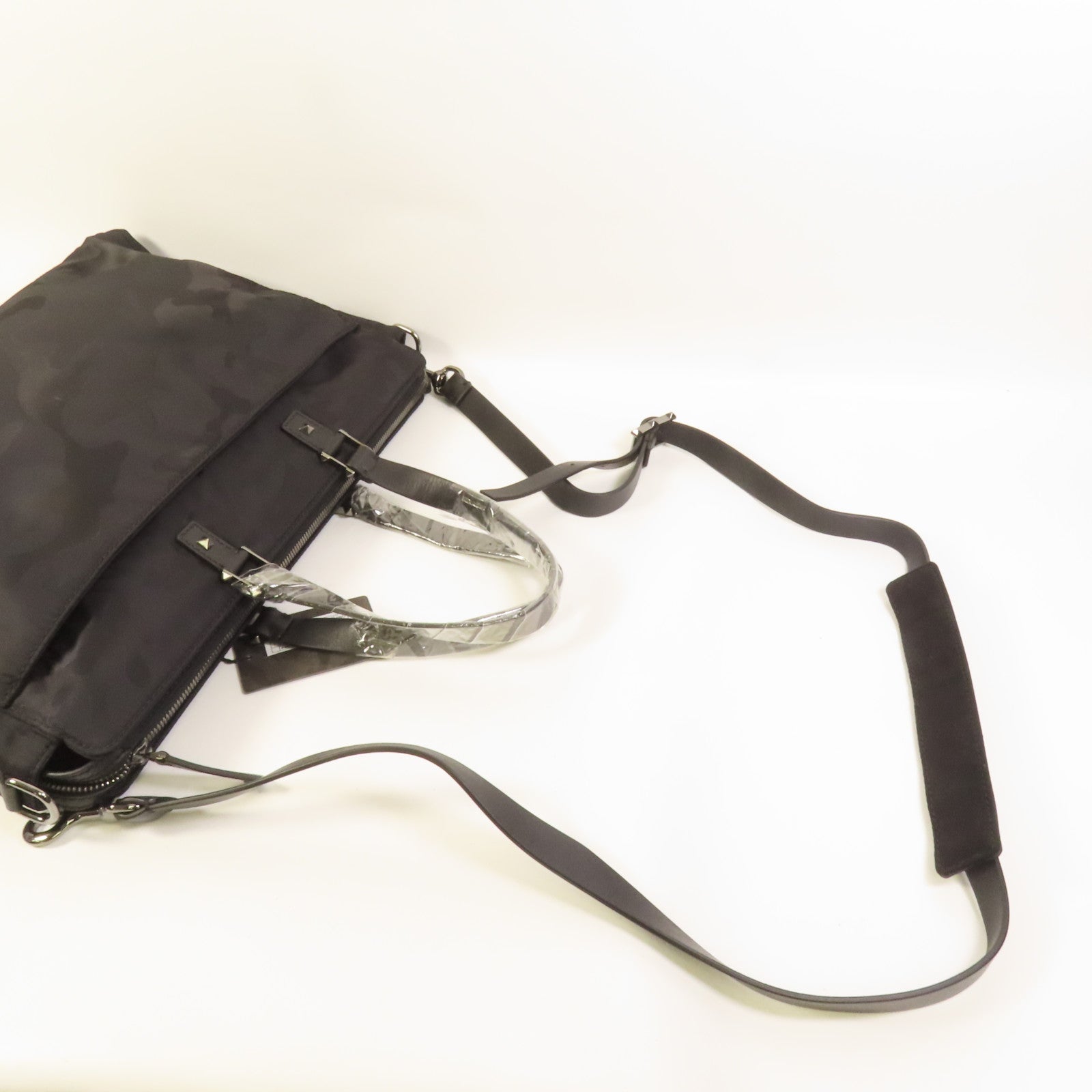 Valentino 尼龍Camouflafe Bricase手挽肩背兩用袋