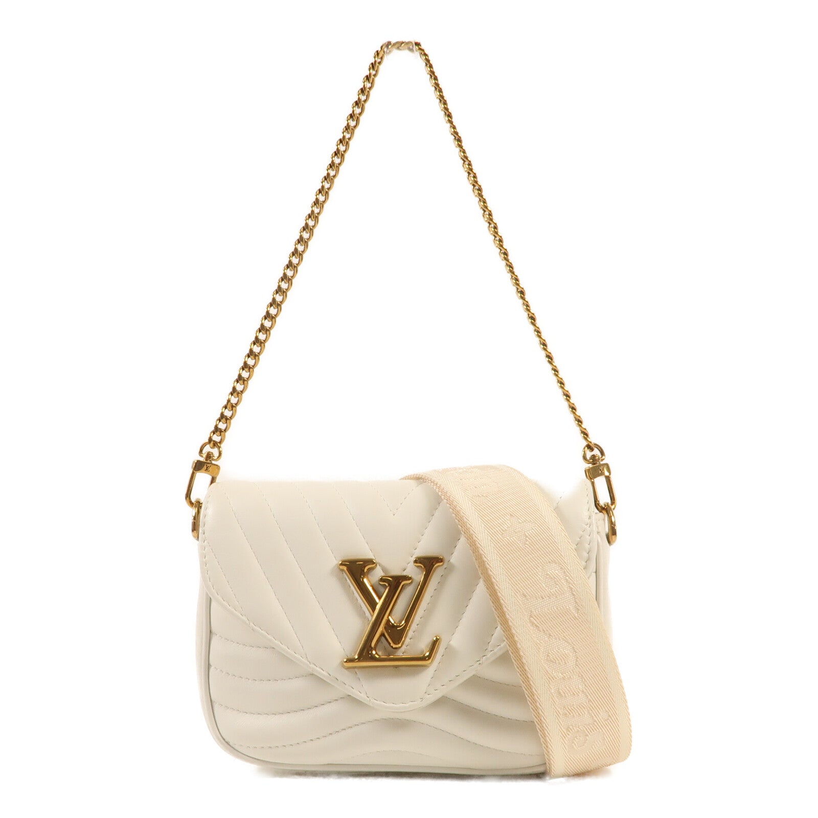 LOUIS VUITTON 【激減優惠】牛皮皮革New Wave Multi Pochette金扣肩背袋