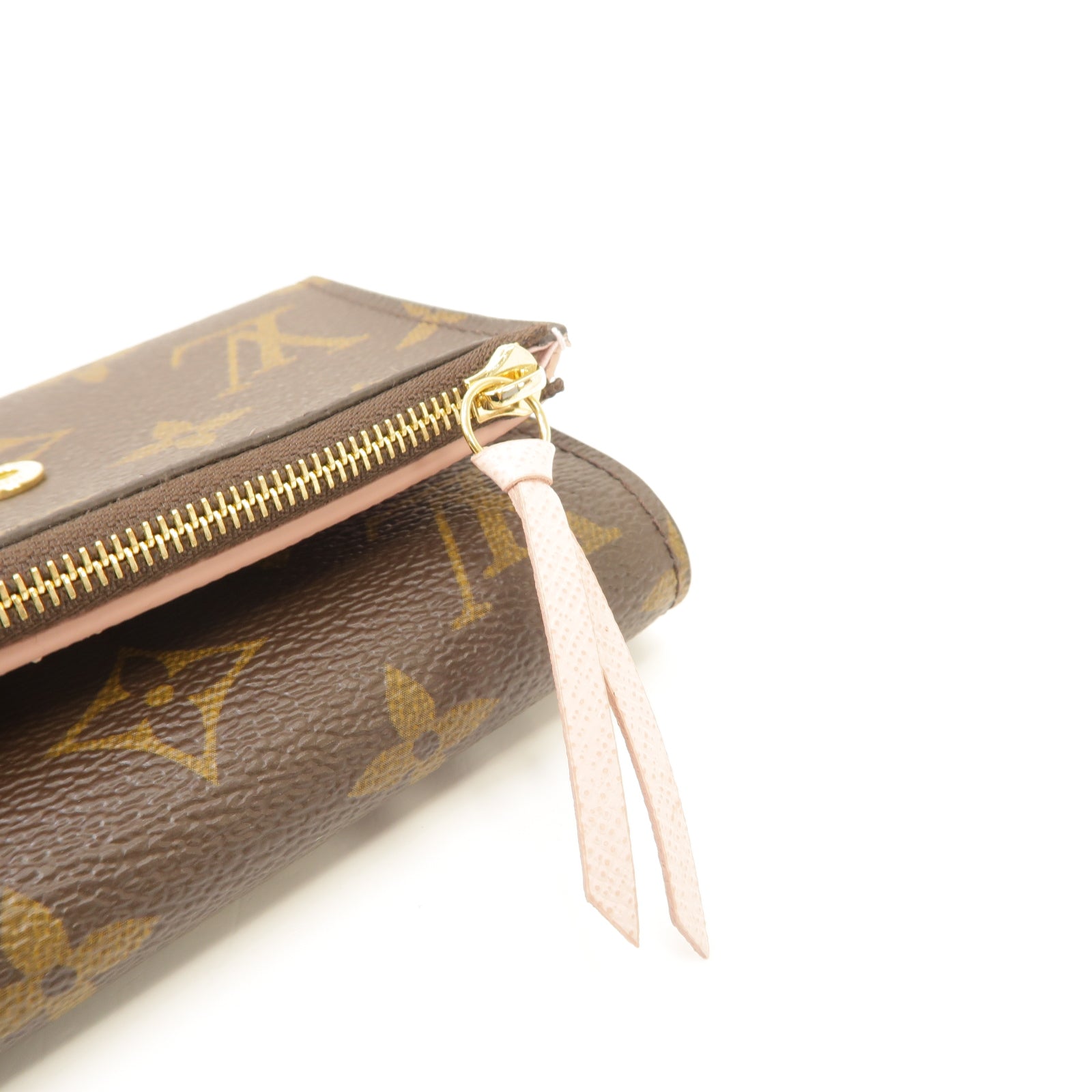 LOUIS VUITTON Monogram Victrine Wallet金扣錢包棕色