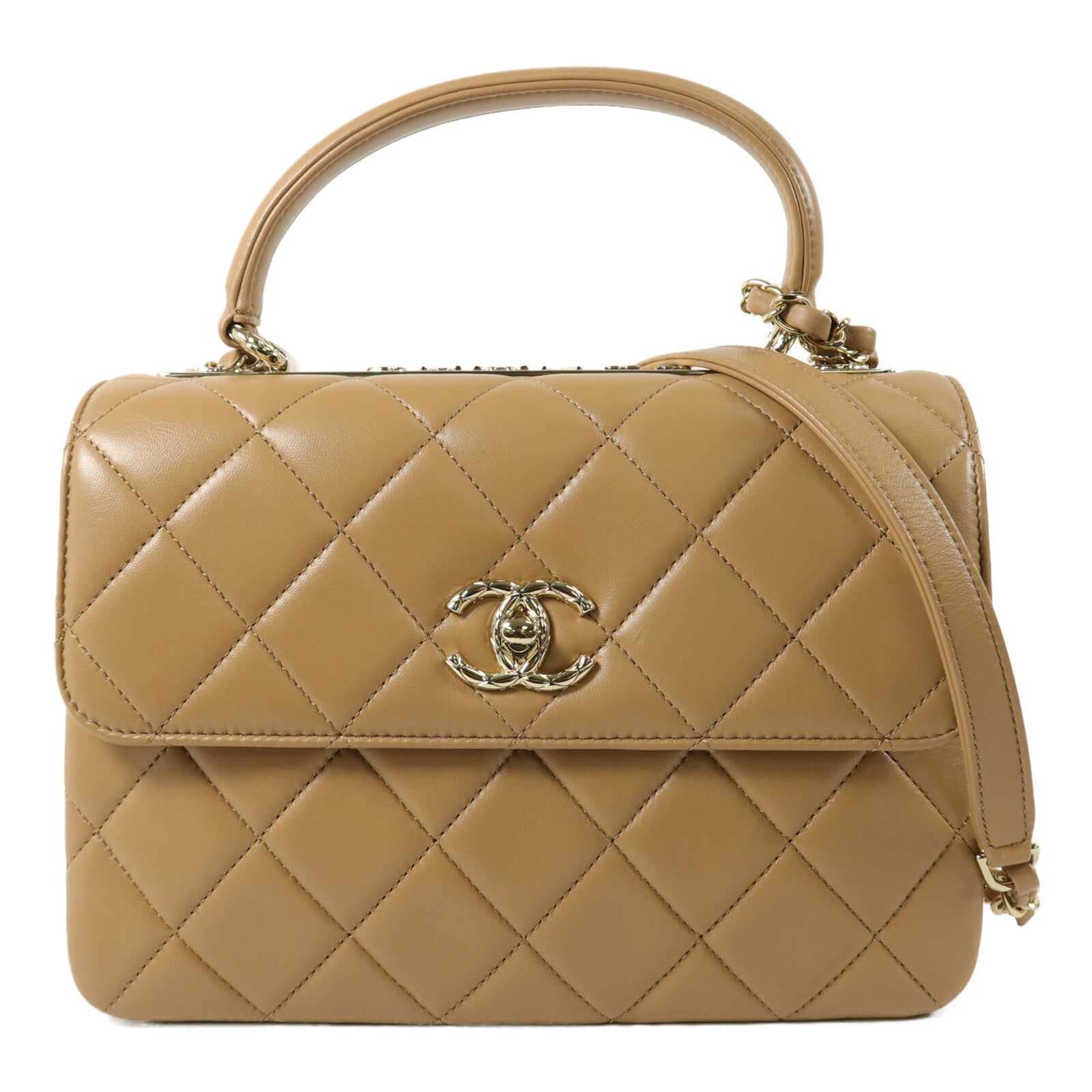 CHANEL 羊皮皮革Trendy CC Top Handle手挽肩背兩用袋