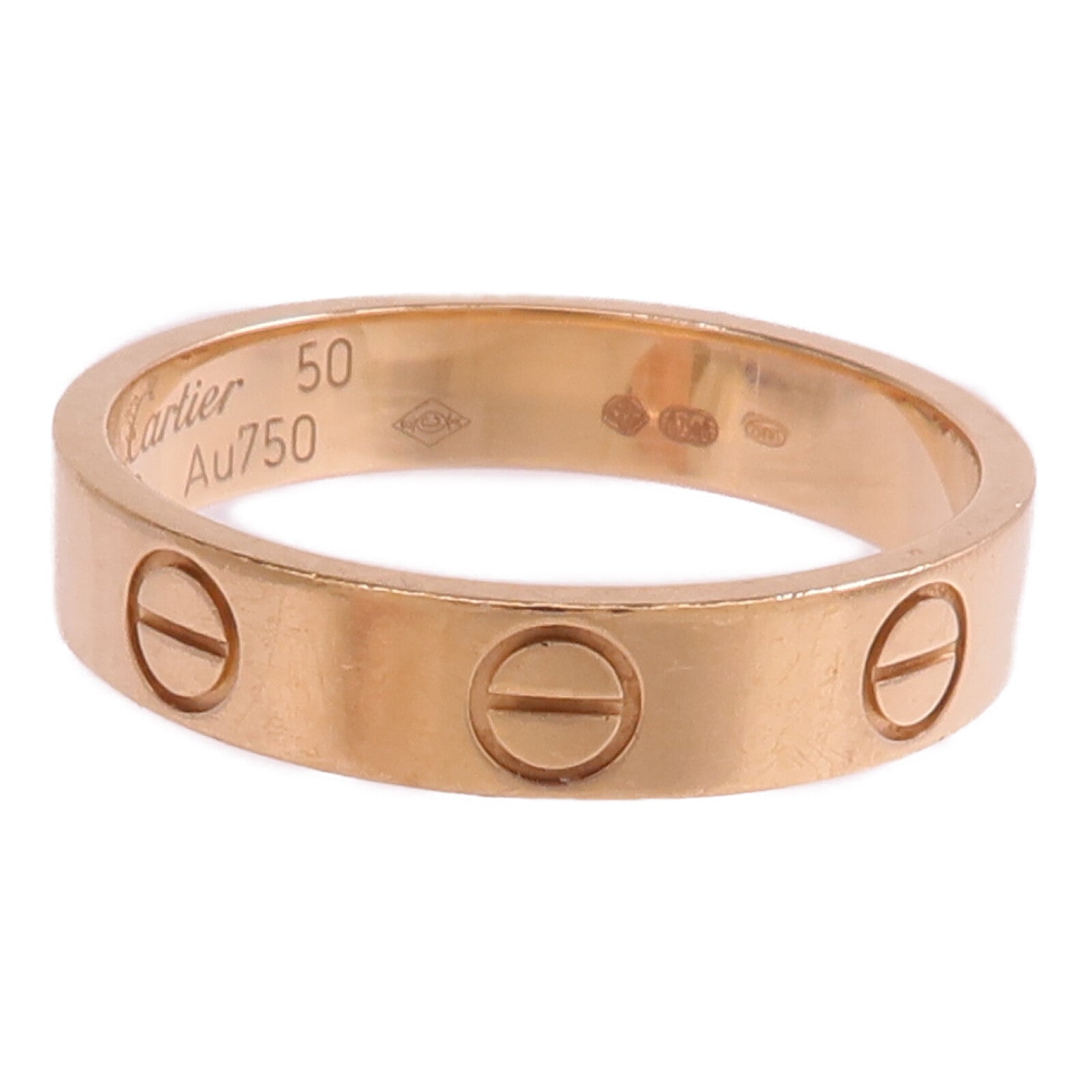 CARTIER 18K玫瑰金Mini Love Ring戒指