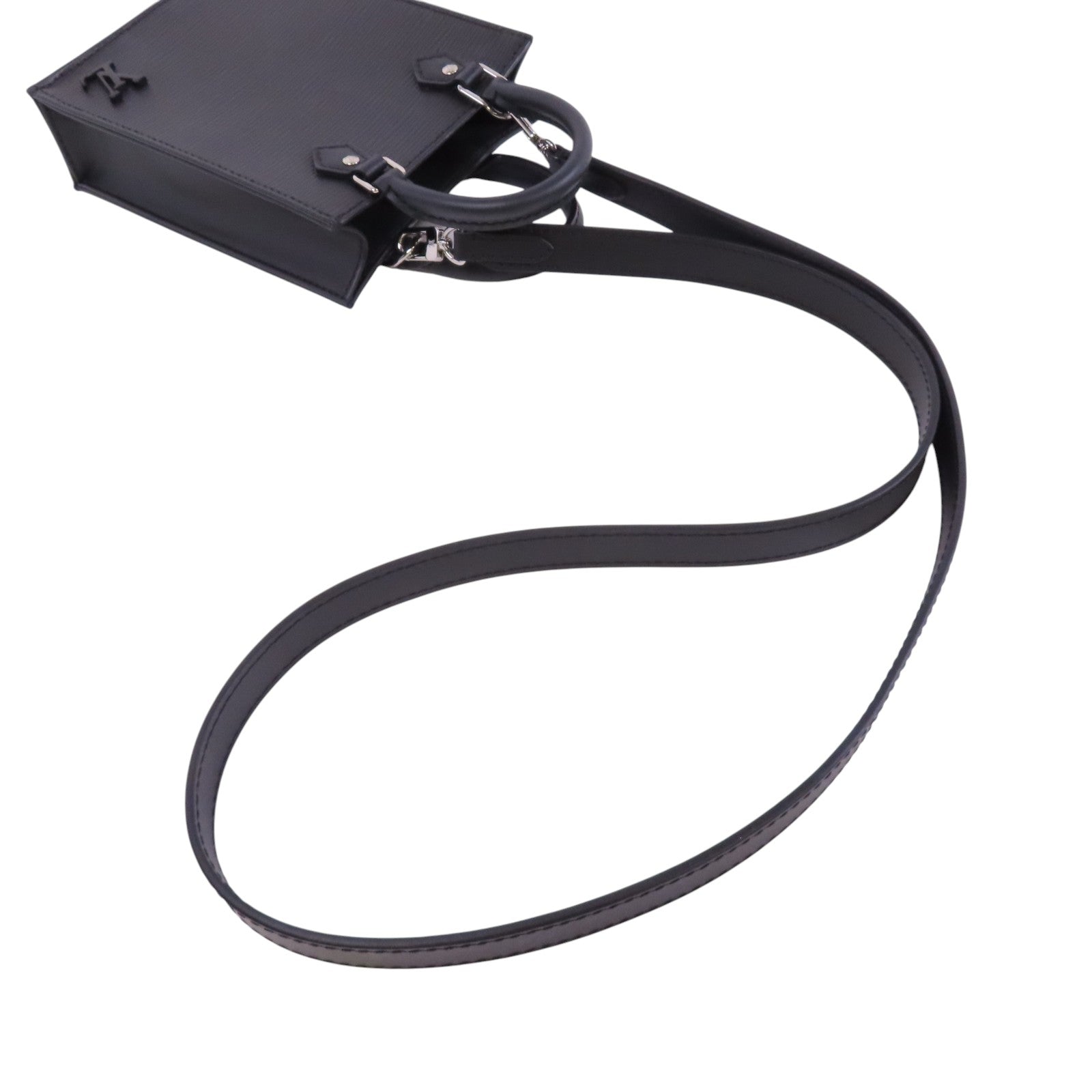 LOUIS VUITTON Epi Leather Petit Sac Plat銀扣手挽肩背兩用袋