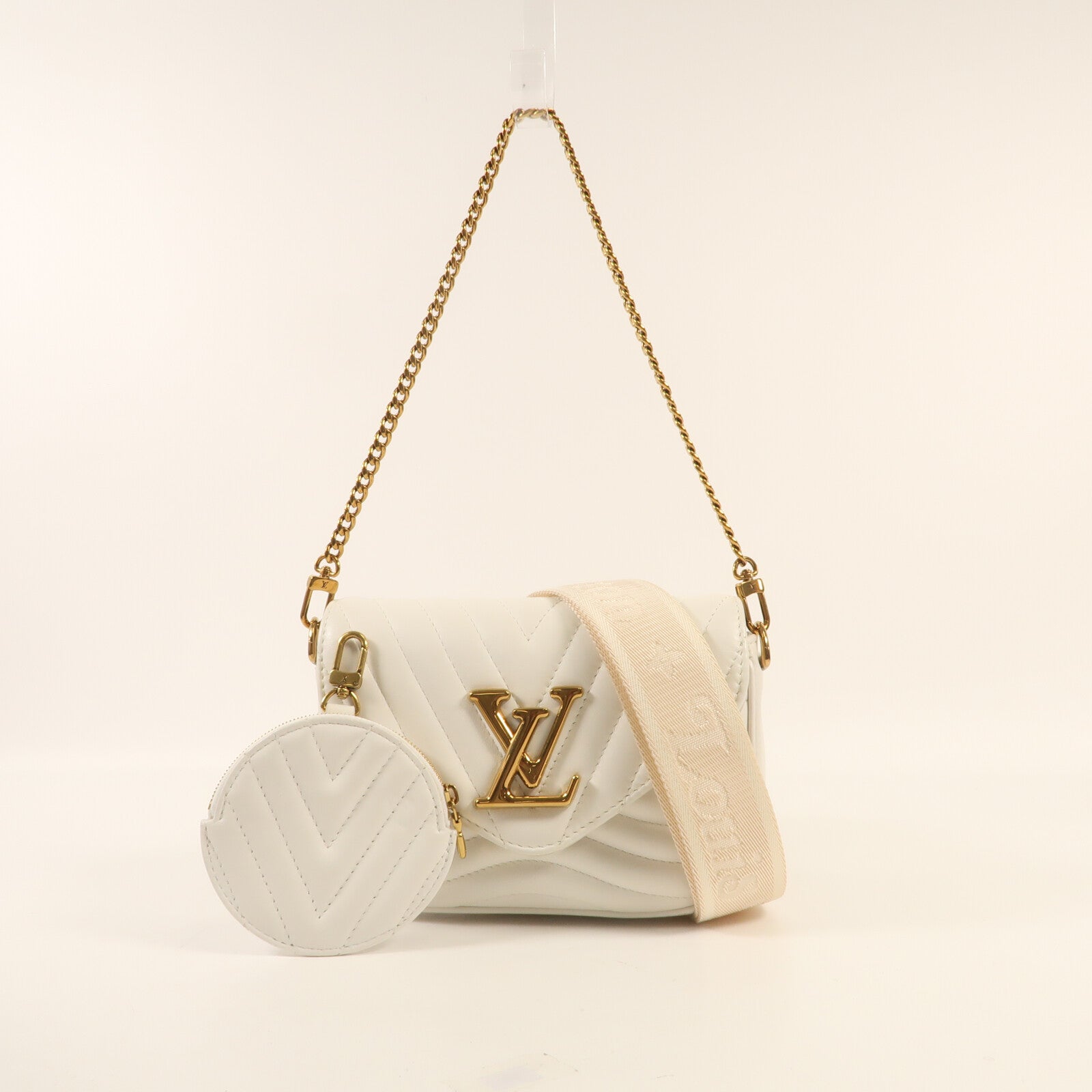 LOUIS VUITTON 牛皮皮革New Wave Multi Pochette金扣肩背袋