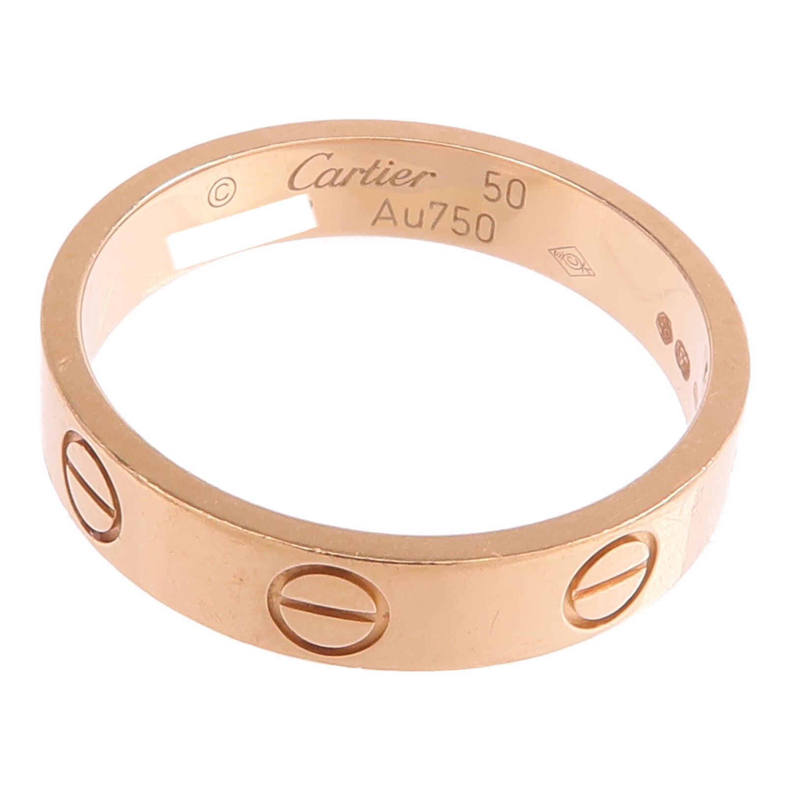 CARTIER 18K玫瑰金Mini Love Ring戒指