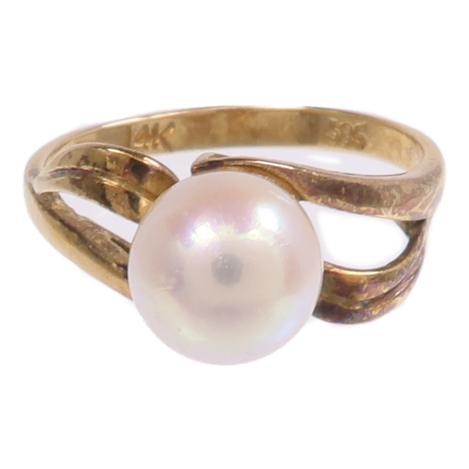 JEWELRY 【激減優惠】14K黃金Pearl Ring珍珠戒指US#5.5