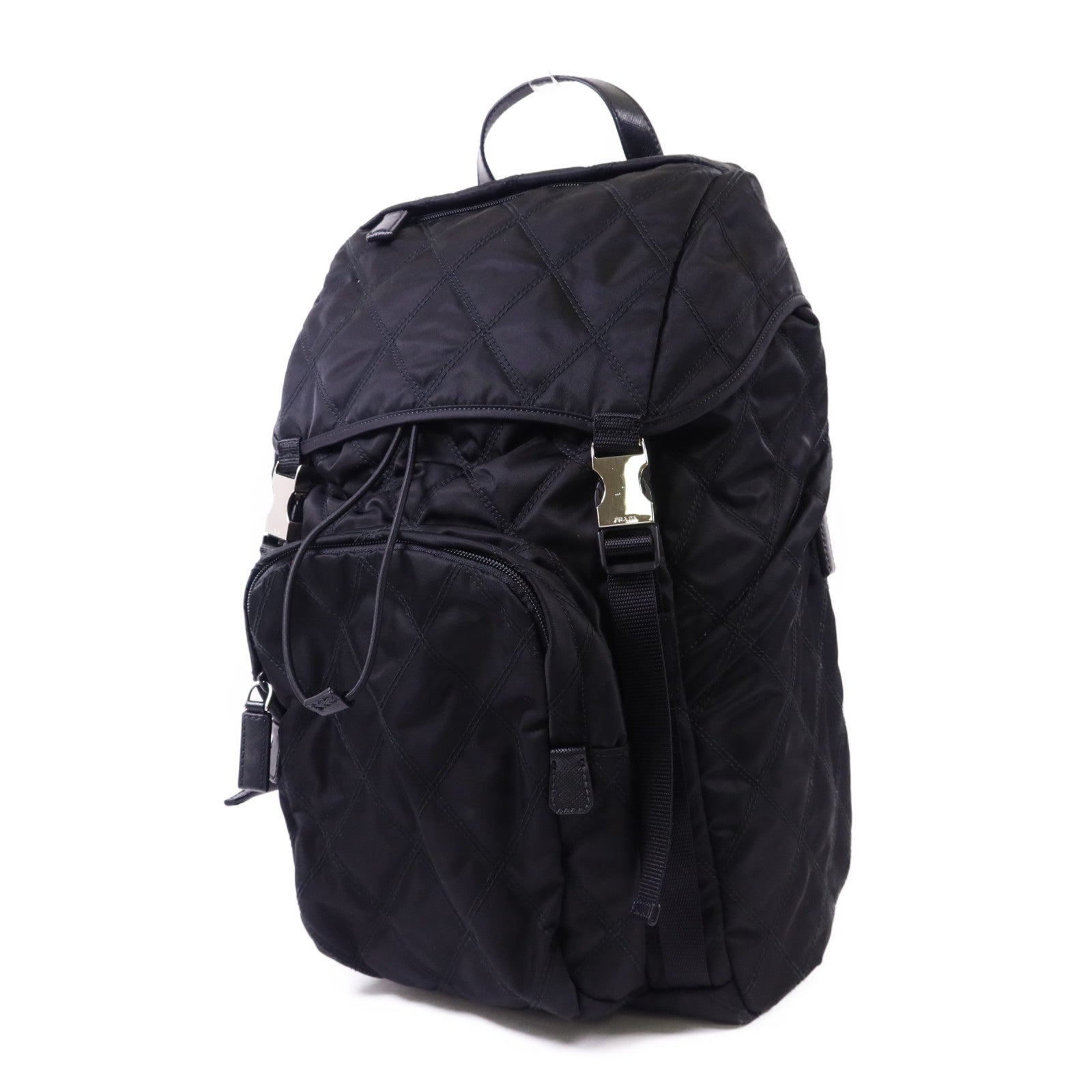 PRADA 尼龍Backpack銀扣背包