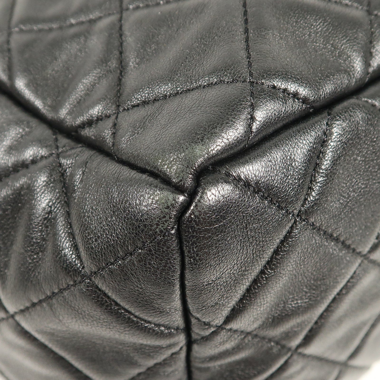 CHANEL 牛皮皮革Shoulder Bag銀扣鏈帶手挽肩背兩用袋