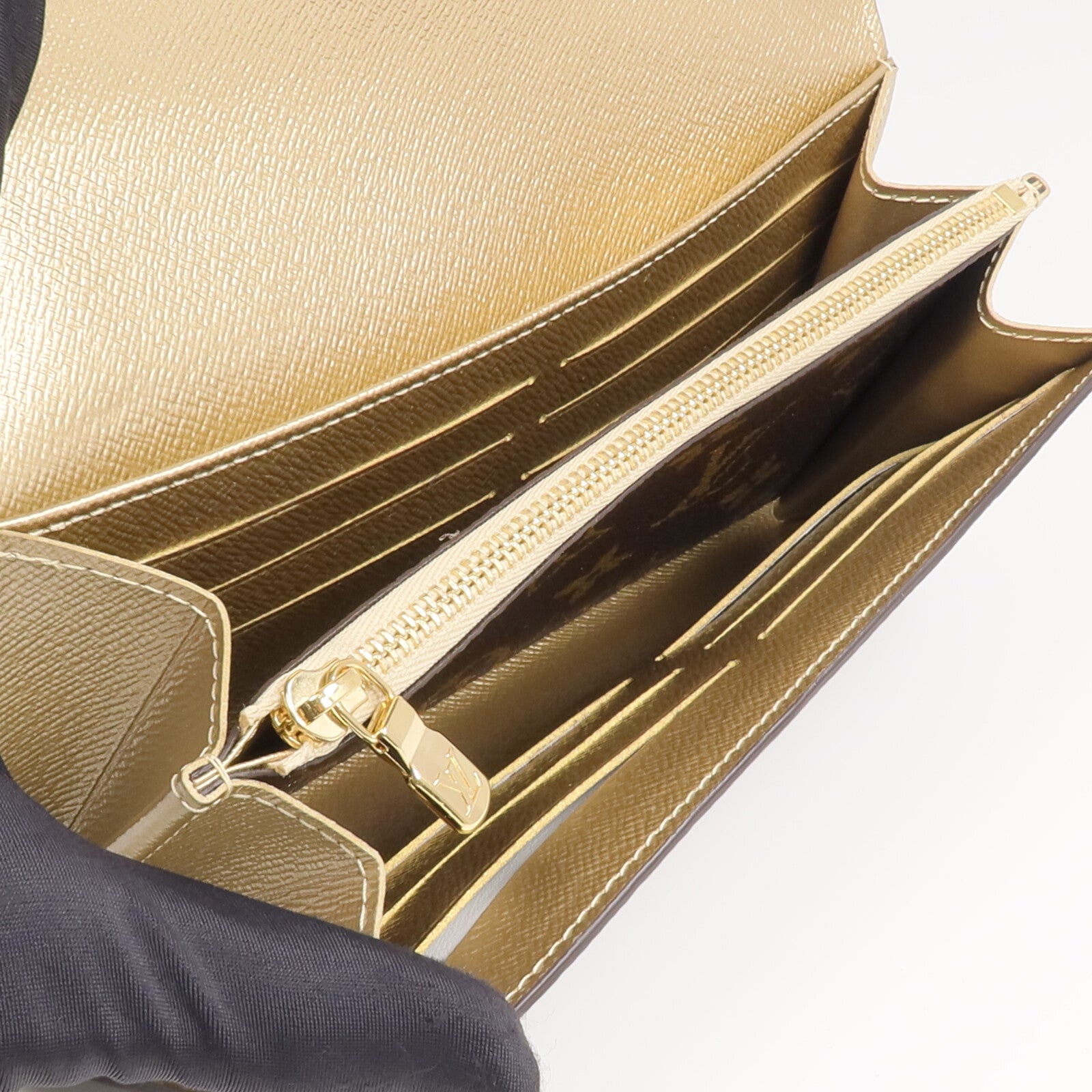 LOUIS VUITTON Monogram Sarah Wallet金扣長錢包
