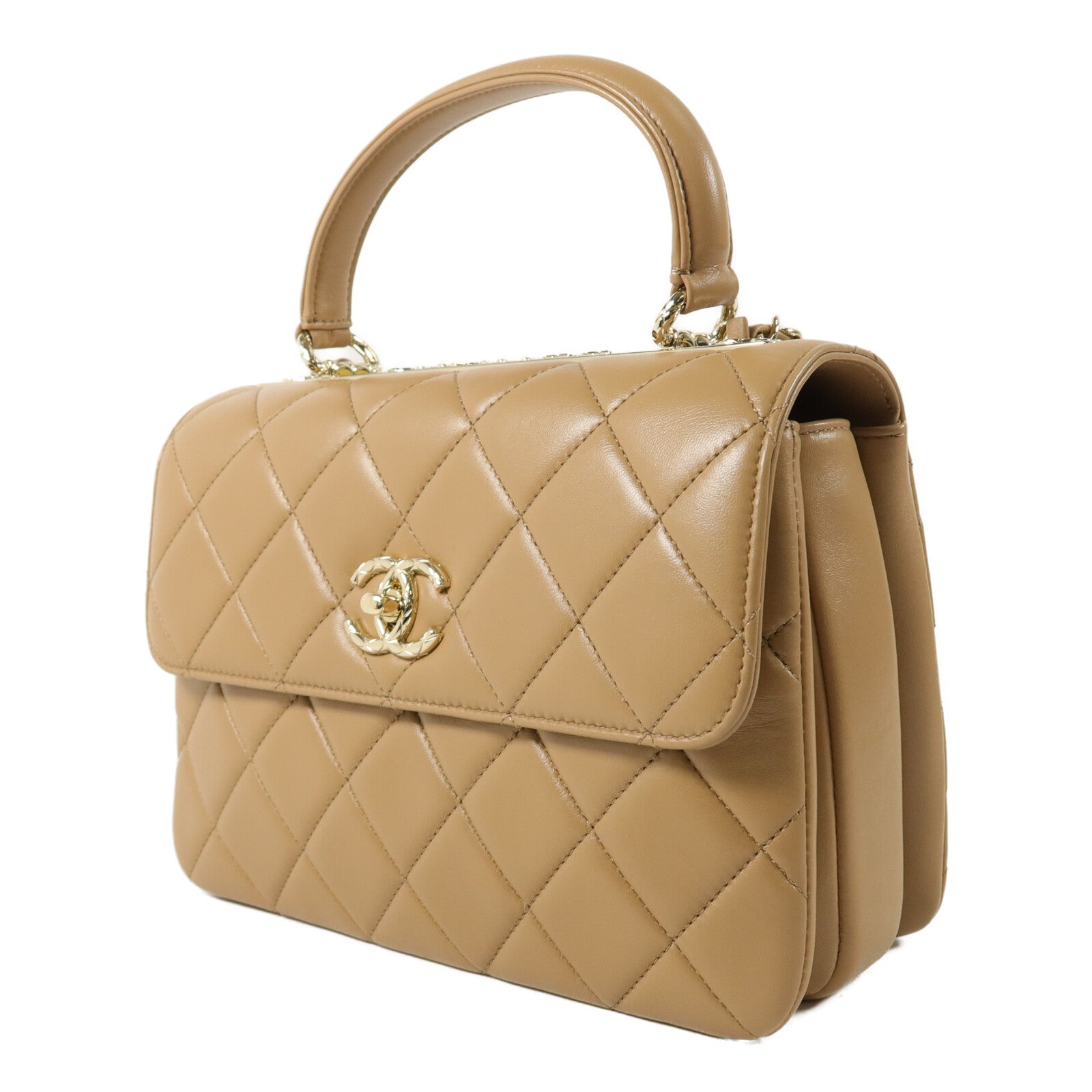 CHANEL 羊皮皮革Trendy CC Top Handle手挽肩背兩用袋