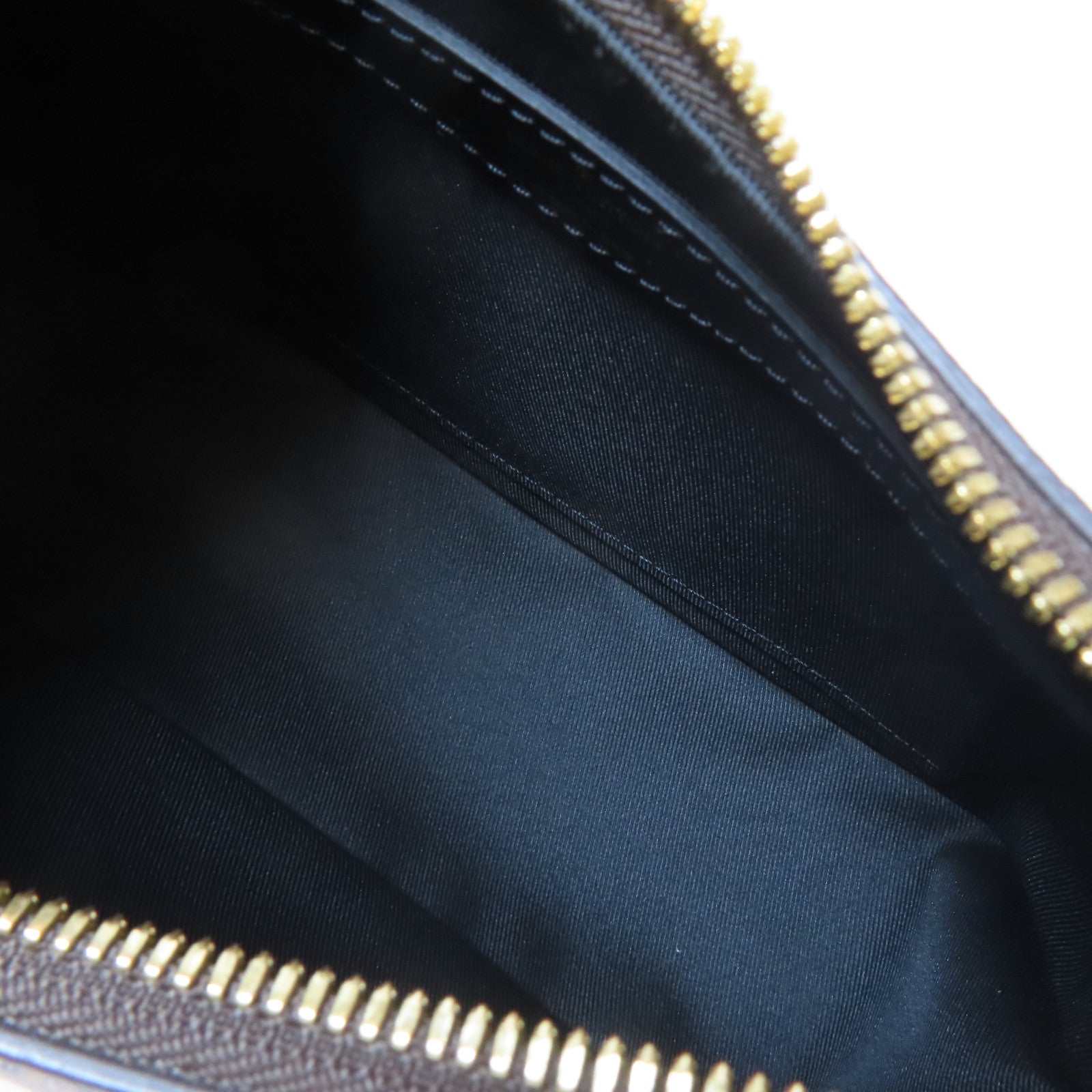 LOUIS VUITTON Monogram Macassar Boulogne金扣鏈帶肩背袋啡色